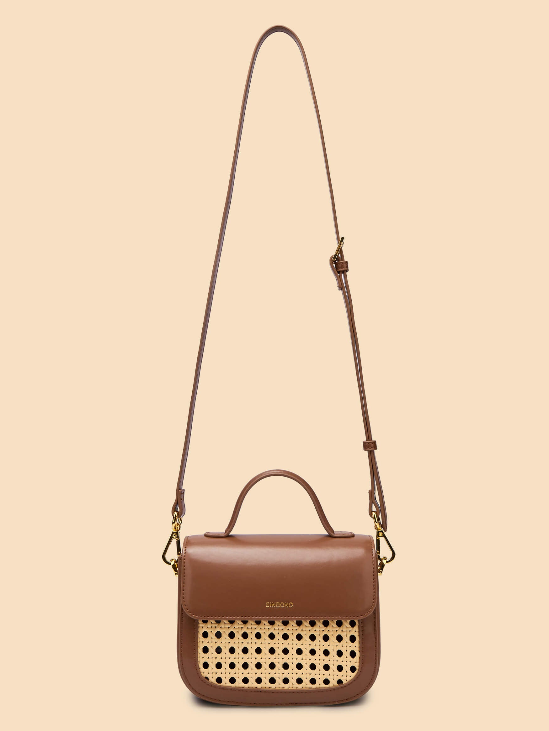SINBONO Grace Top Handle Crossbody Bag Brown