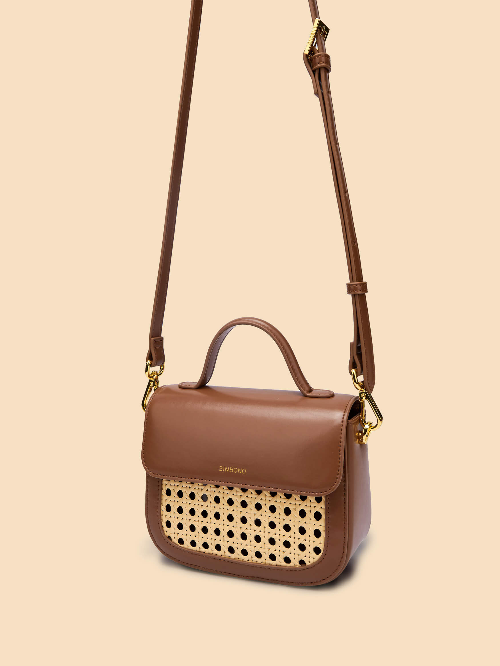 SINBONO Grace Top Handle Crossbody Bag Brown