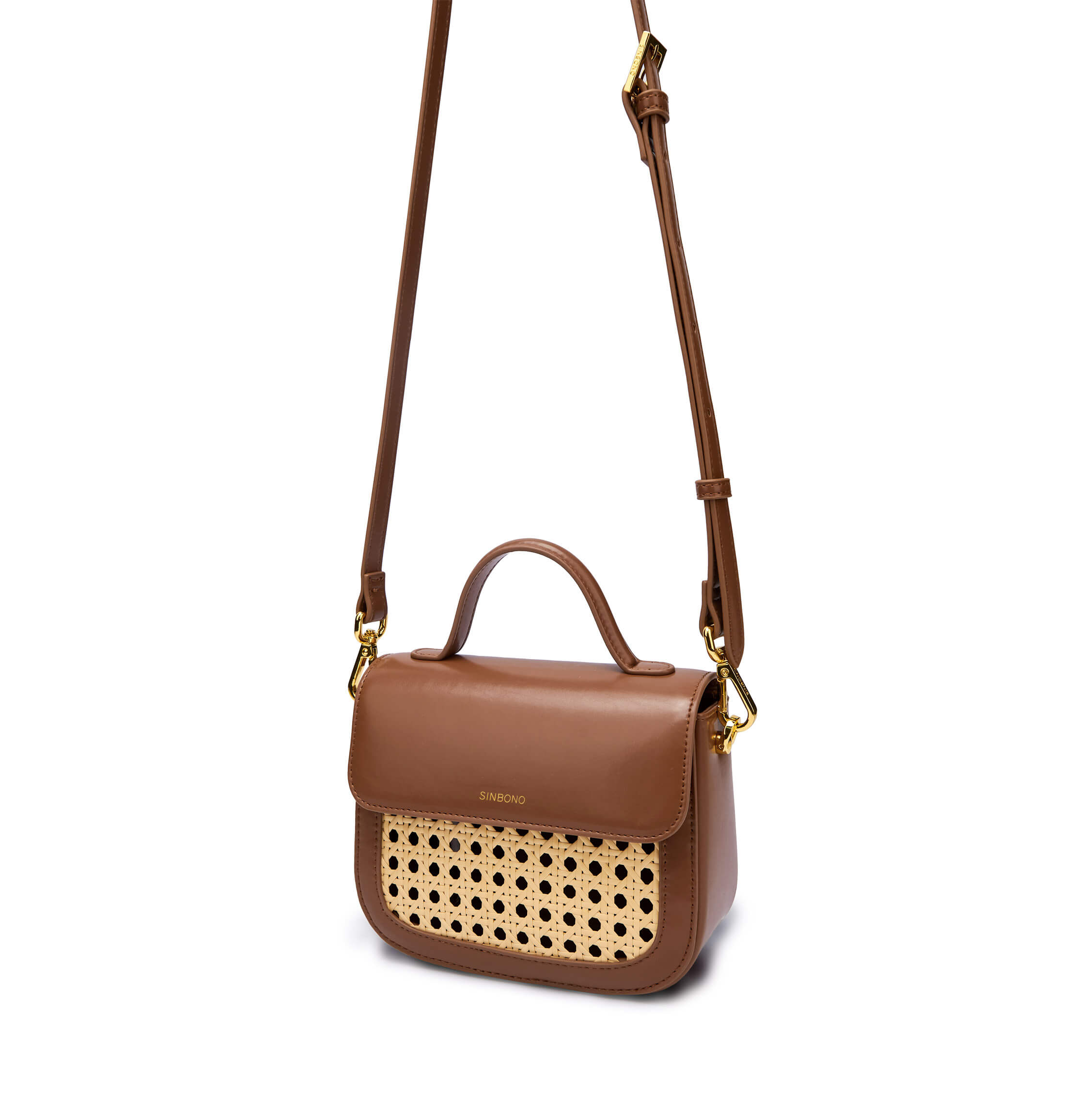 SINBONO Grace Top Handle Crossbody Bag Brown