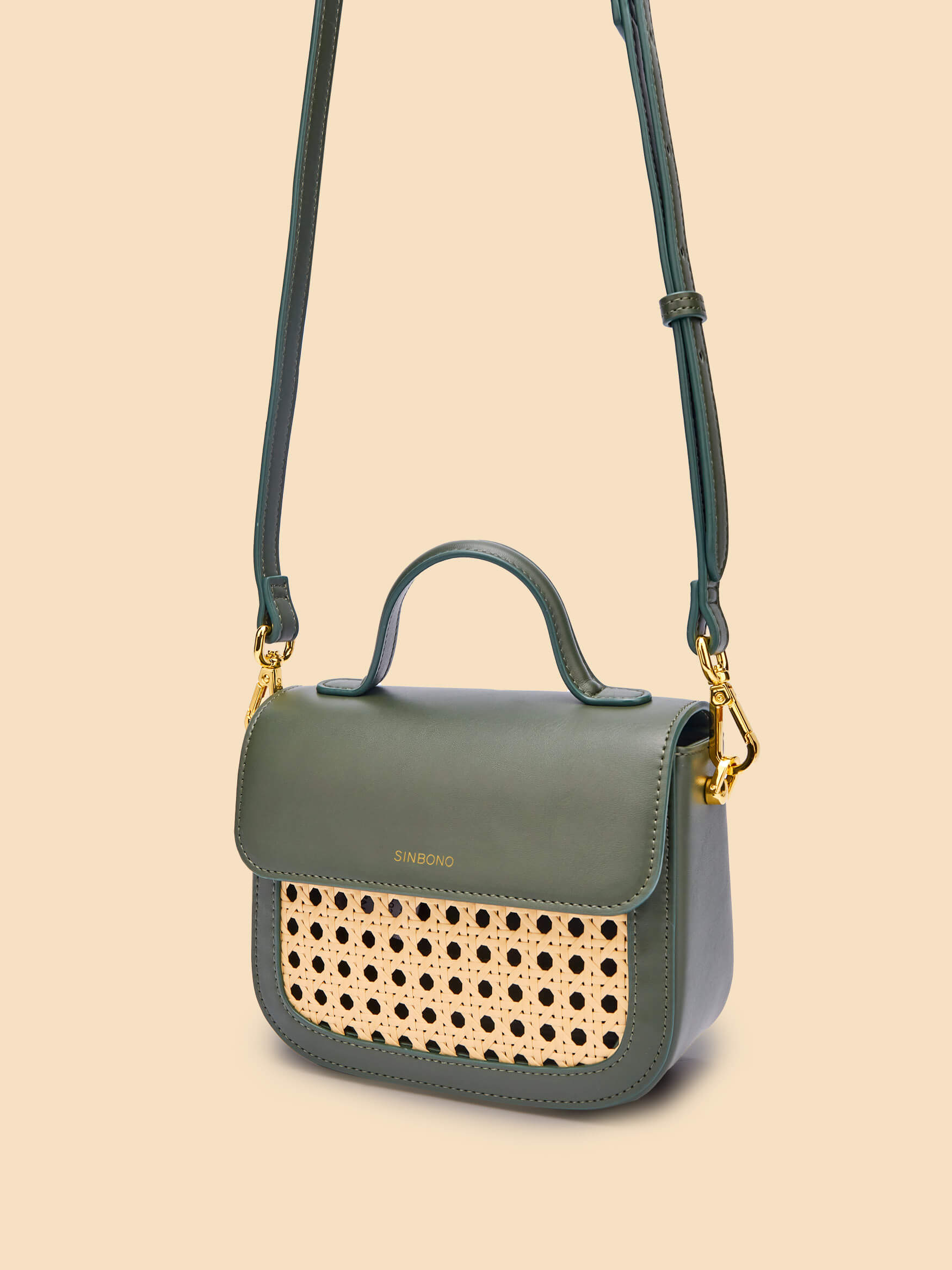SINBONO Grace Top Handle Crossbody Bag Green