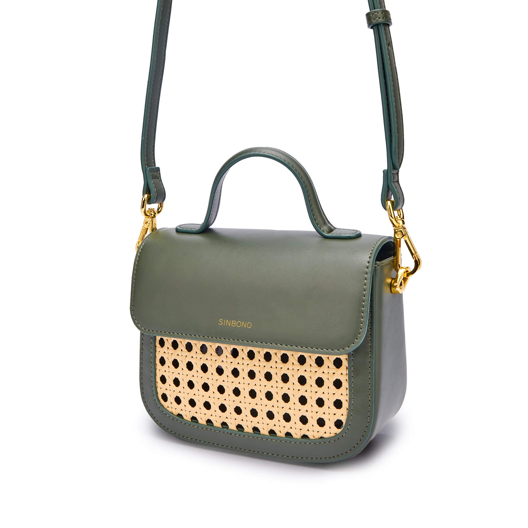 SINBONO Grace Top Handle Crossbody Bag Green