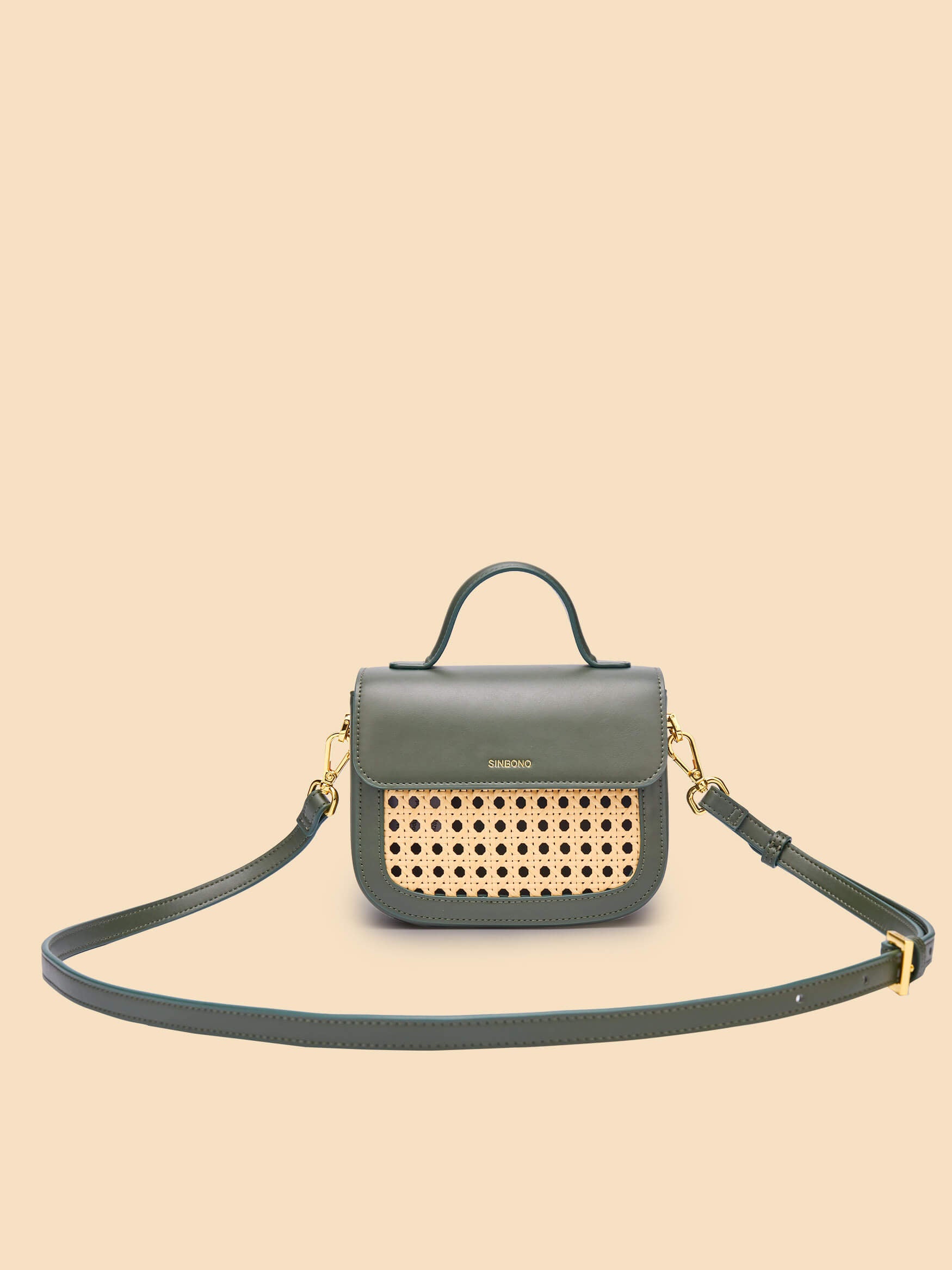 SINBONO Grace Top Handle Crossbody Bag Green