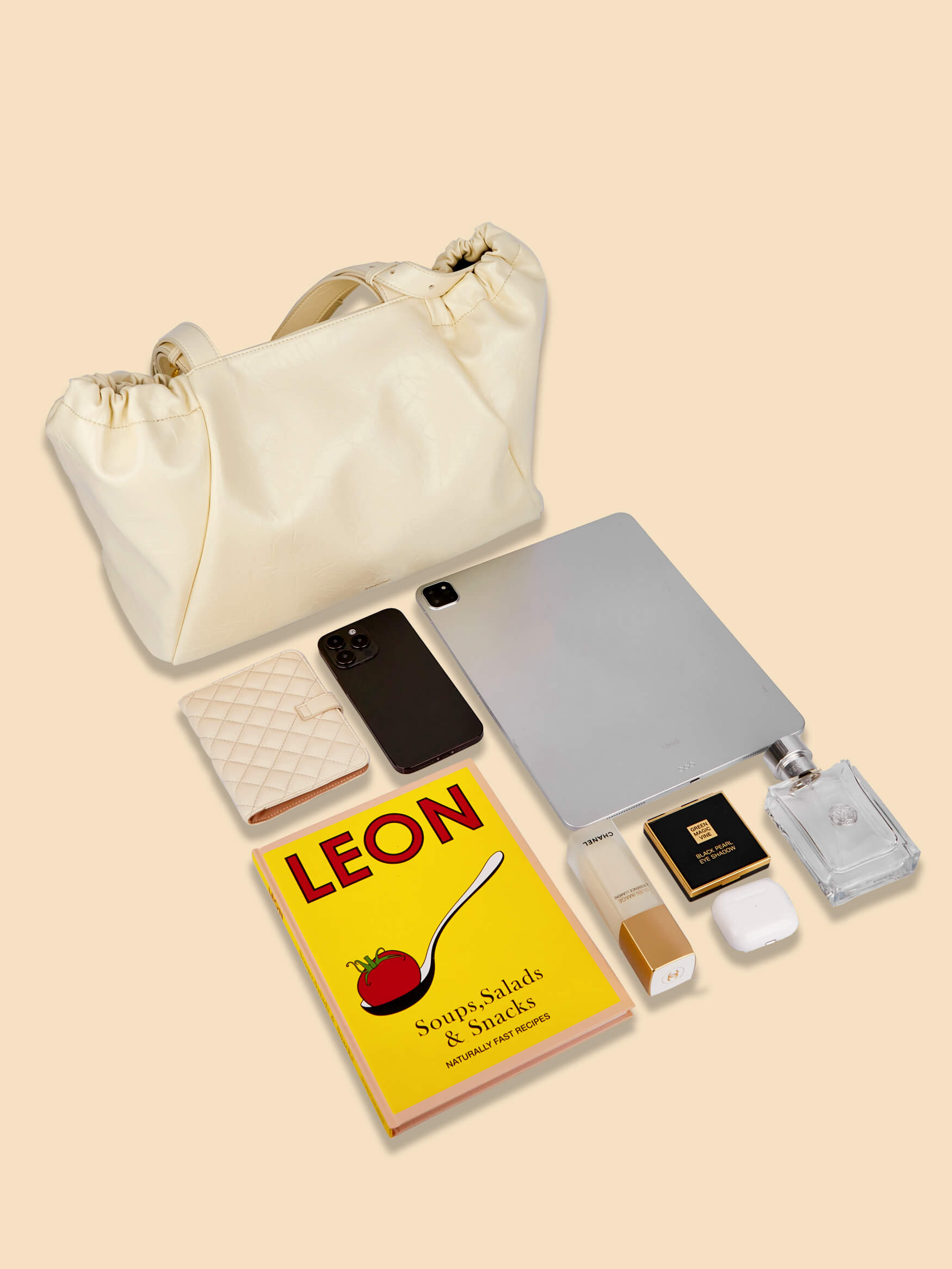 SINBONO Halle Hobo Tote Bag Ivory