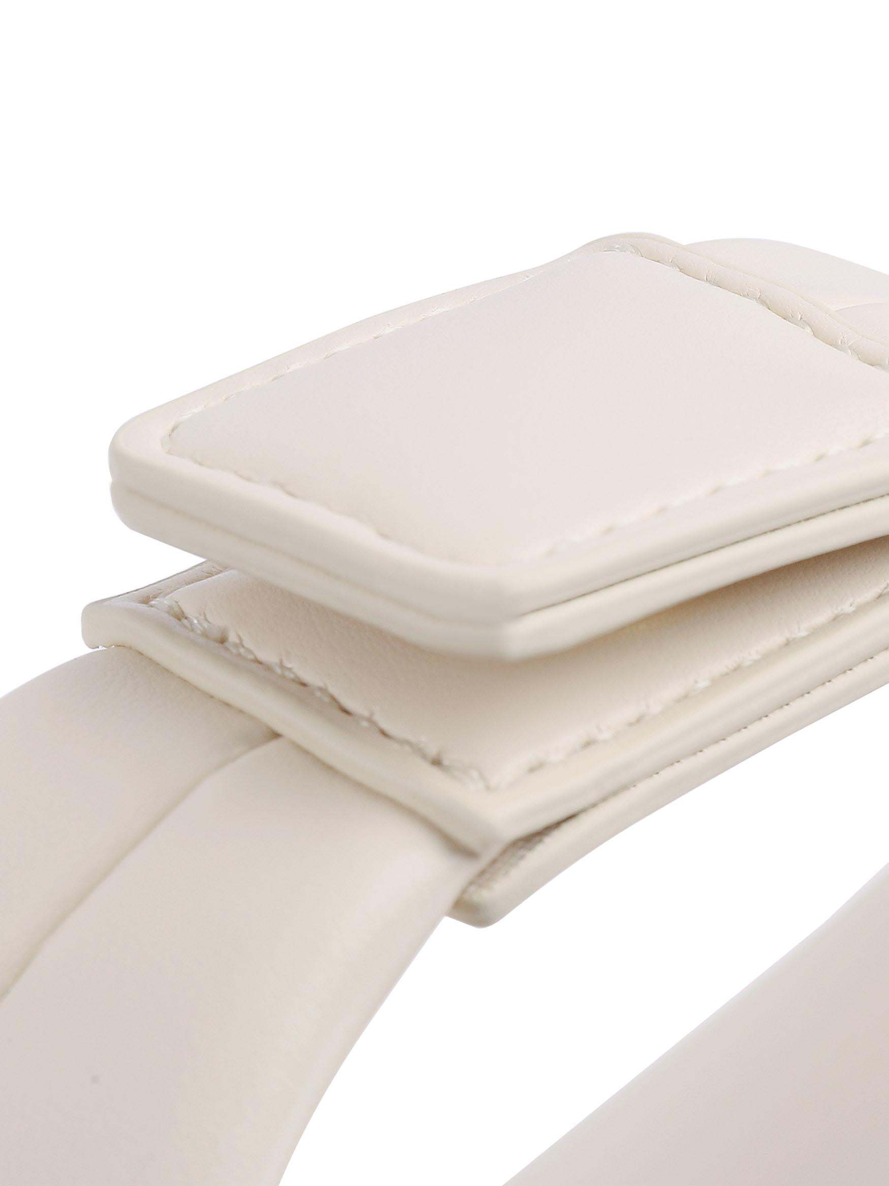 Vienna in Ivory Vegan Leather - Top Handle Close-Up