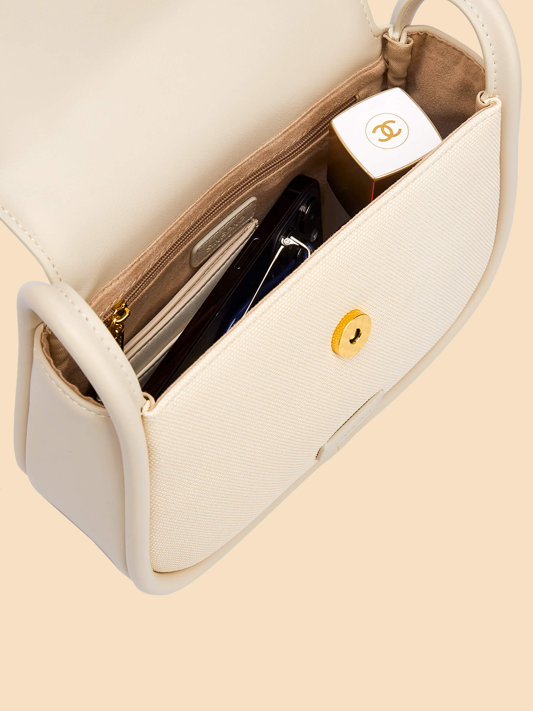 SINBONO Ivory Crossbody Bag- High-quality Soft Vegan Leather Bag
