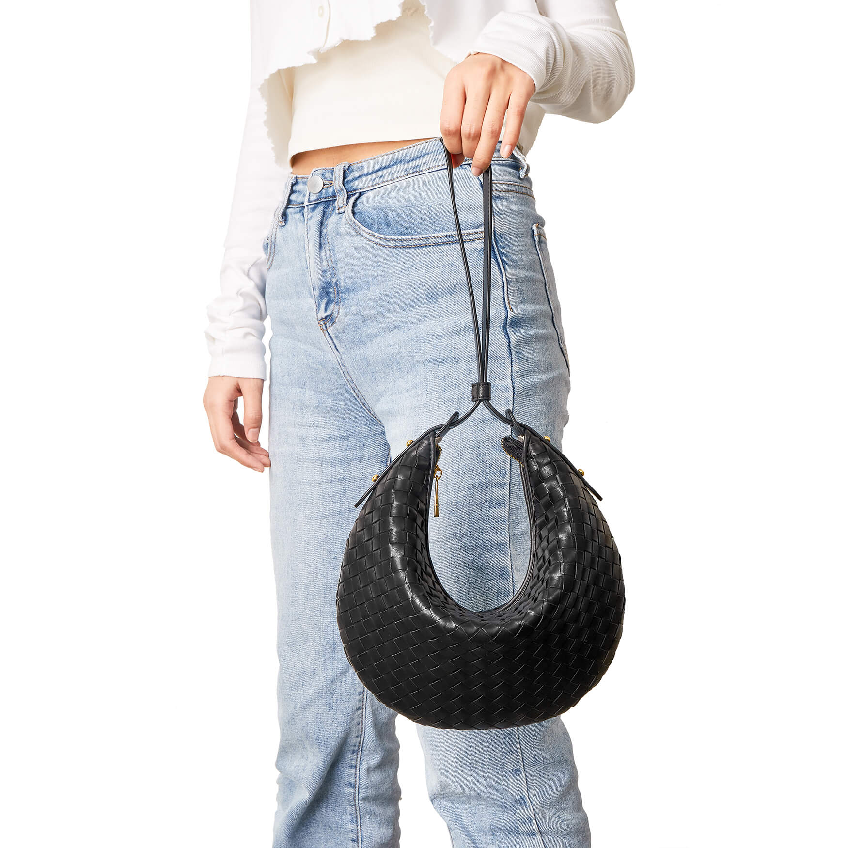 SINBONO Joy Top Handle Shoulder Bag Black