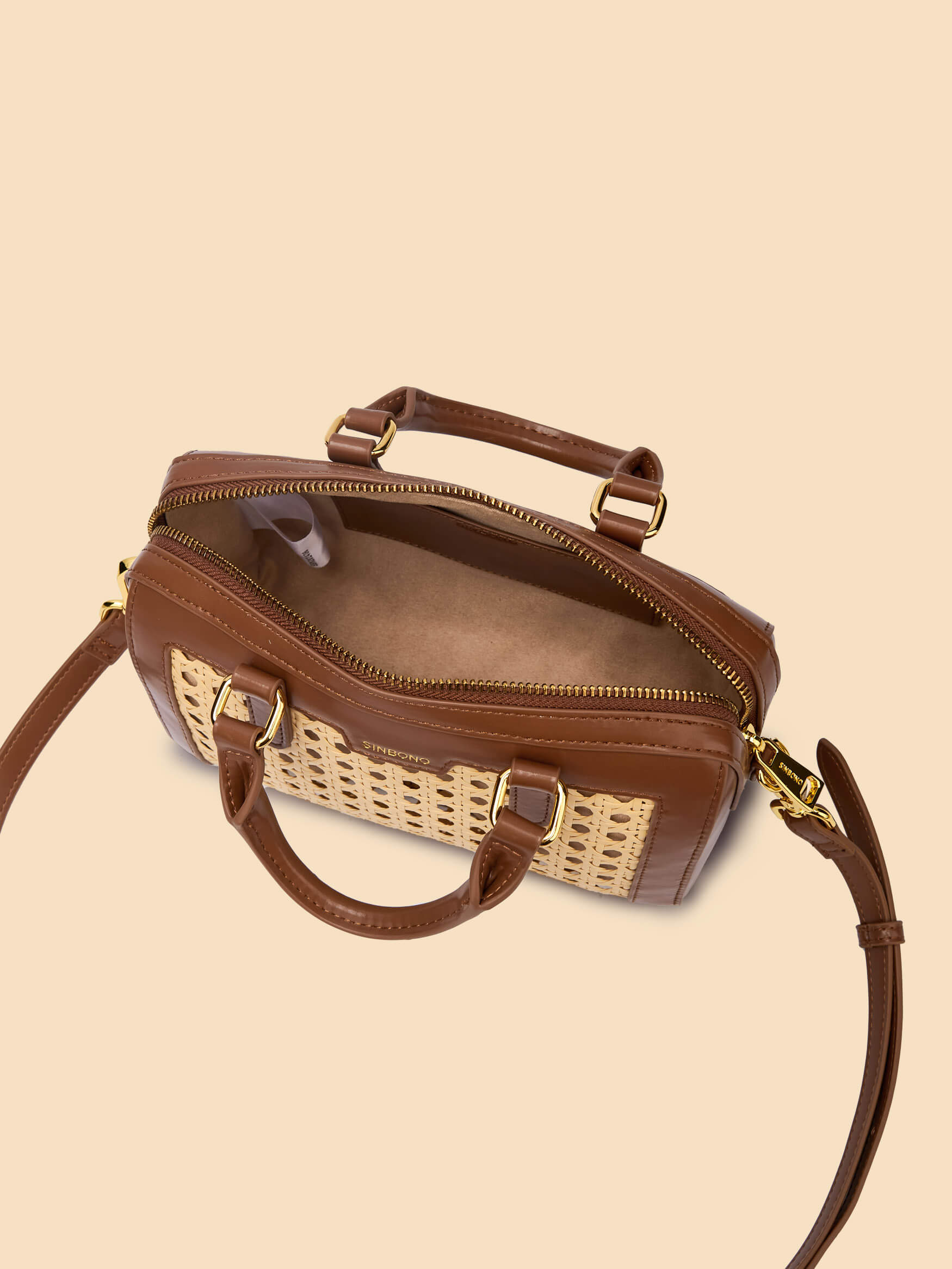 SINBONO Juliet Top Handle Crossbody Bag Brown