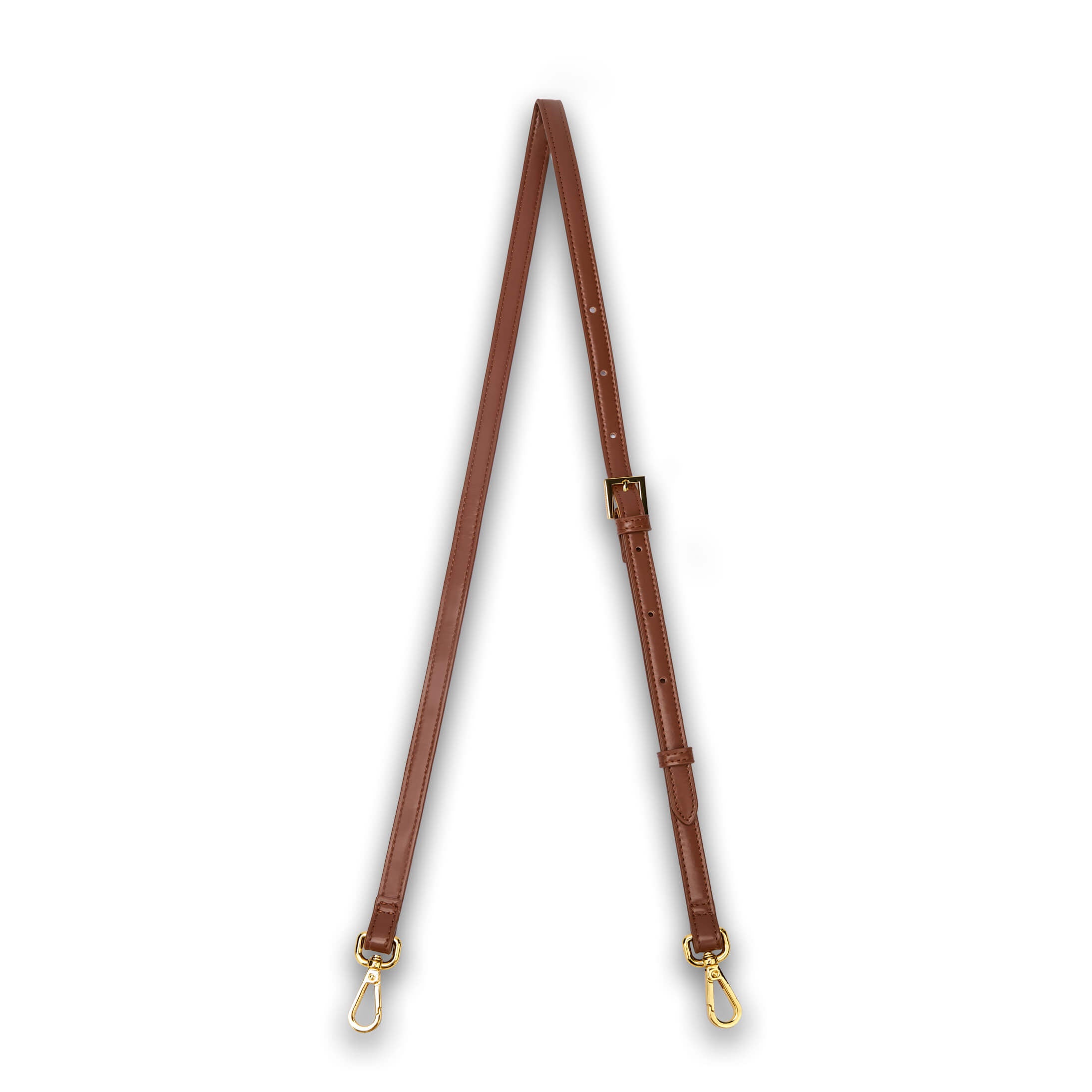 SINBONO Long Brown Gold Shoulder Strap - Purse with Shoulder Strap