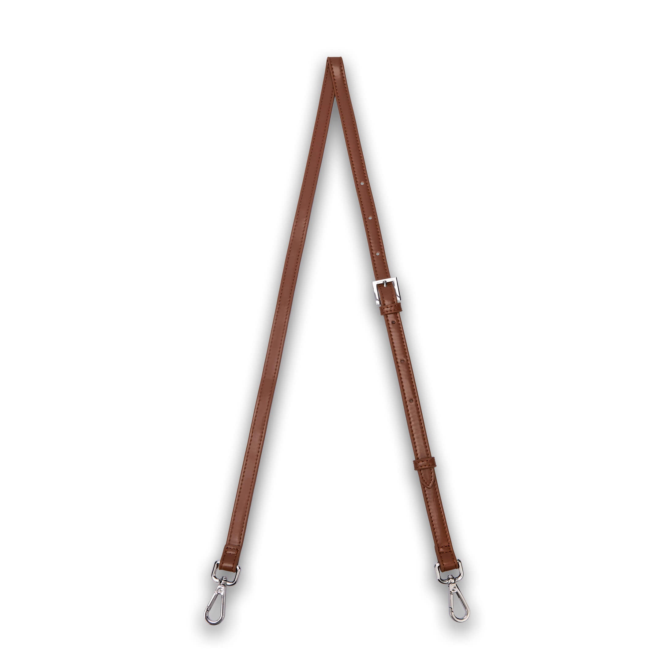 SINBONO Long Brown Silver Shoulder Strap - Purse with Shoulder Strap