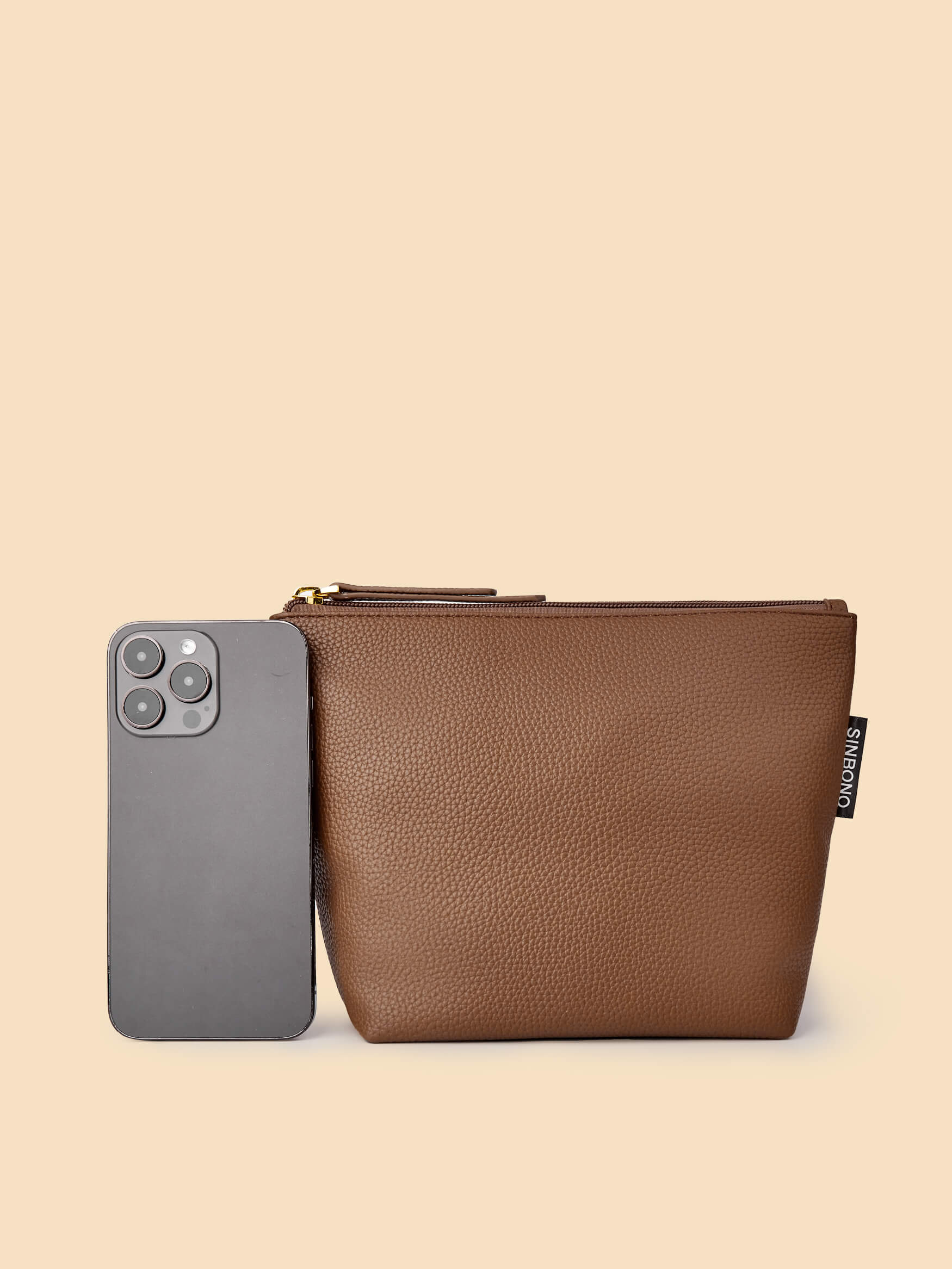 SINBONO Makeup Bag Brown