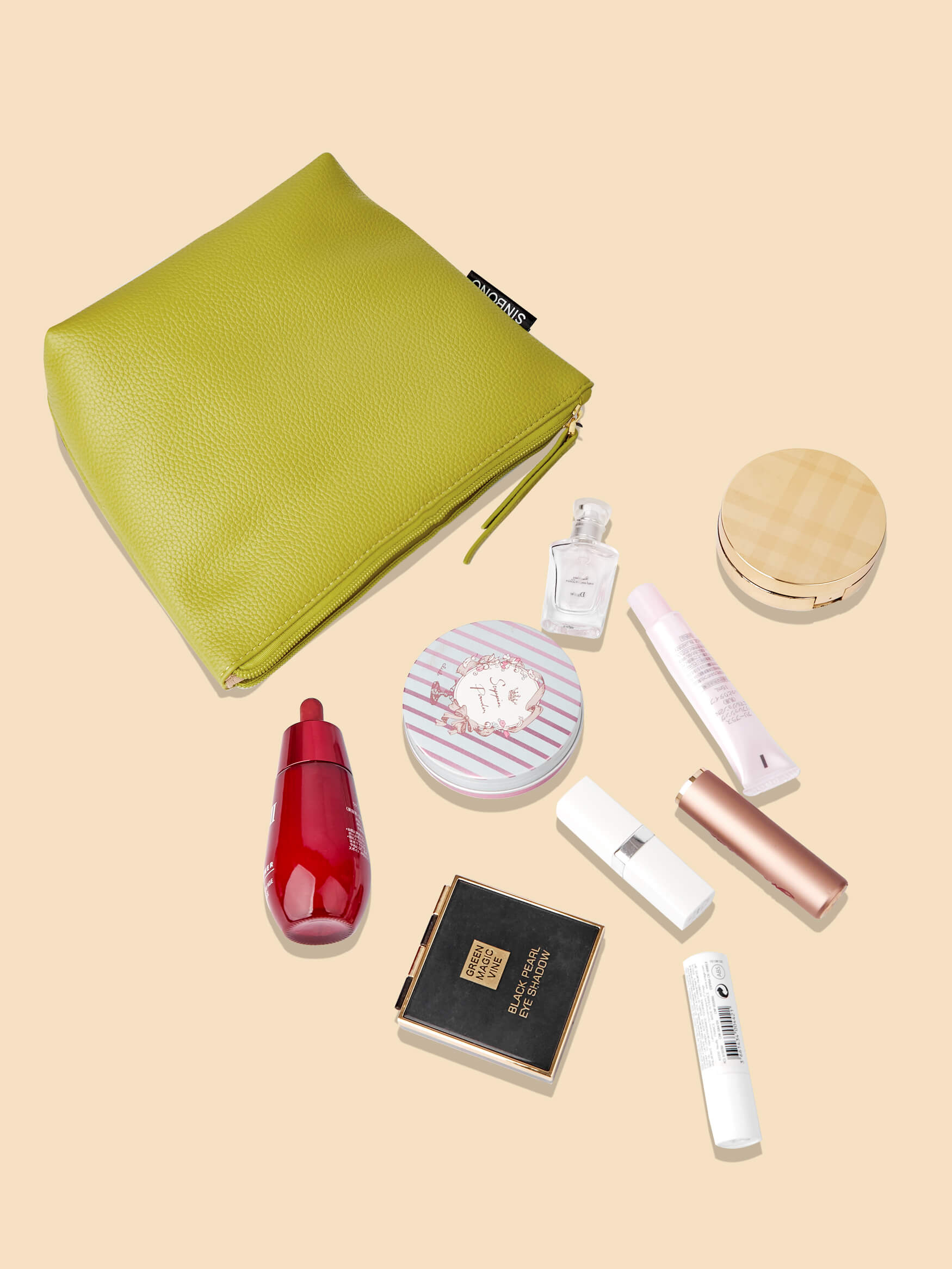 SINBONO Makeup Bag Lime Green