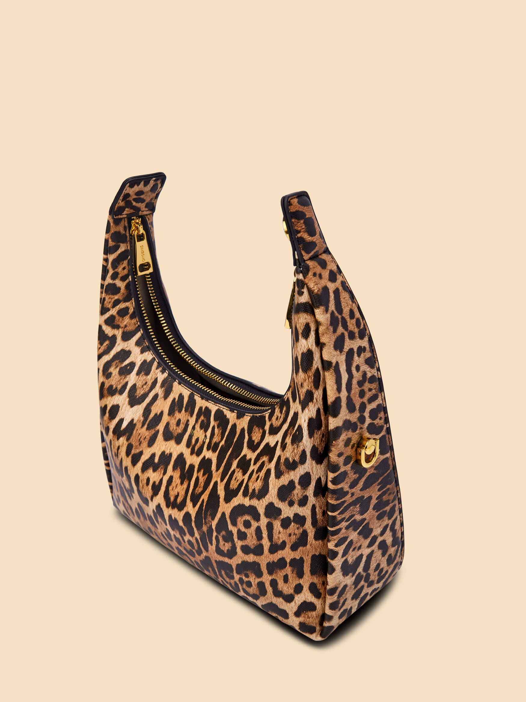 SINBONO Vienna Medium-Sized Brown leopard print Vegan Leather Purses