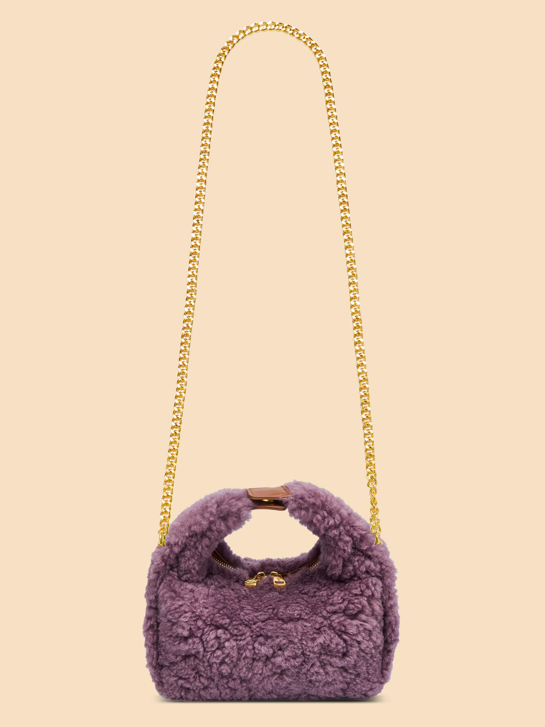 SINBONO Vienna Medium-Sized Grape Purple Vegan Leather Purses