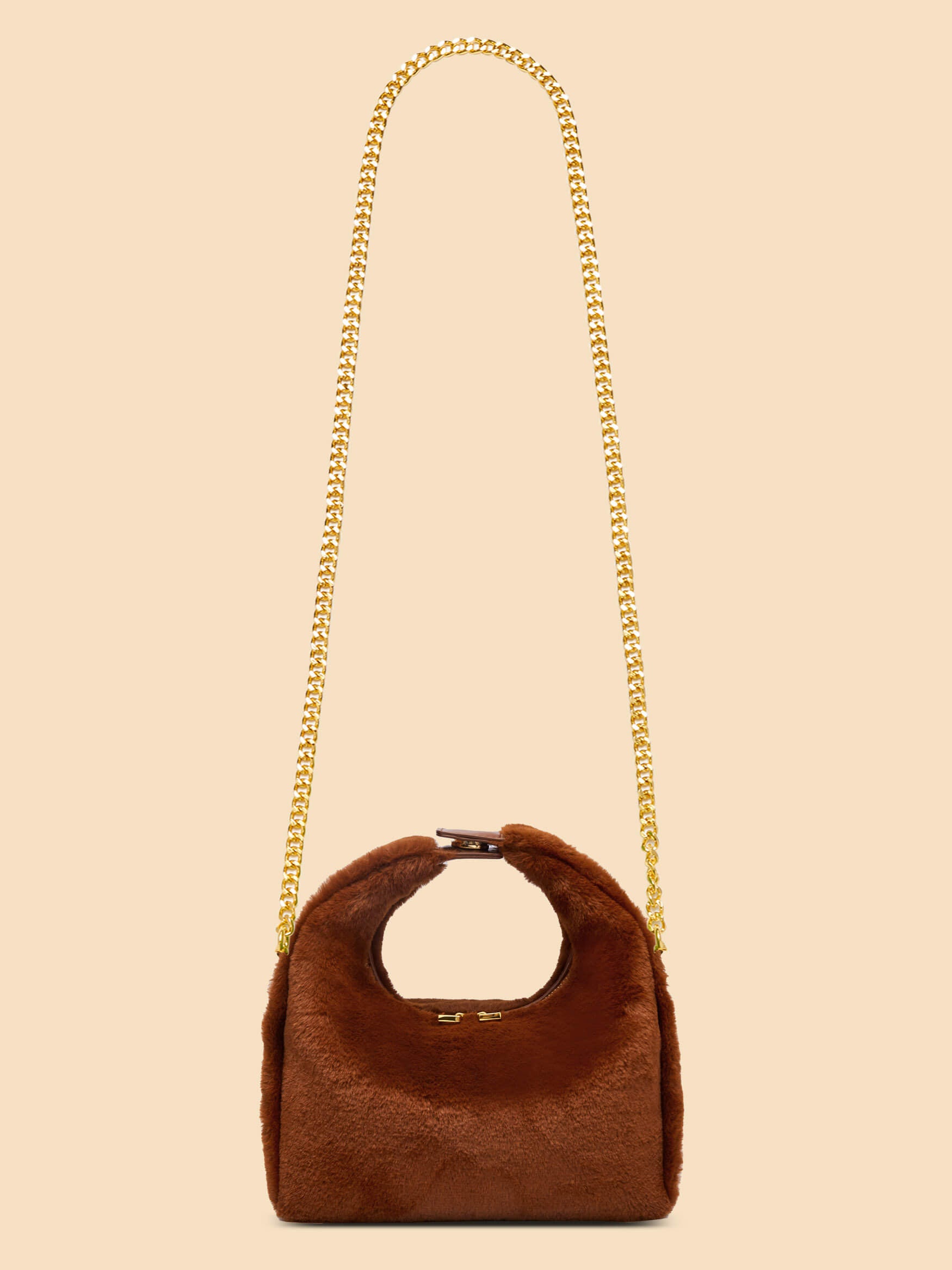 SINBONO Vienna Medium-Sized Toffee Leather Purses
