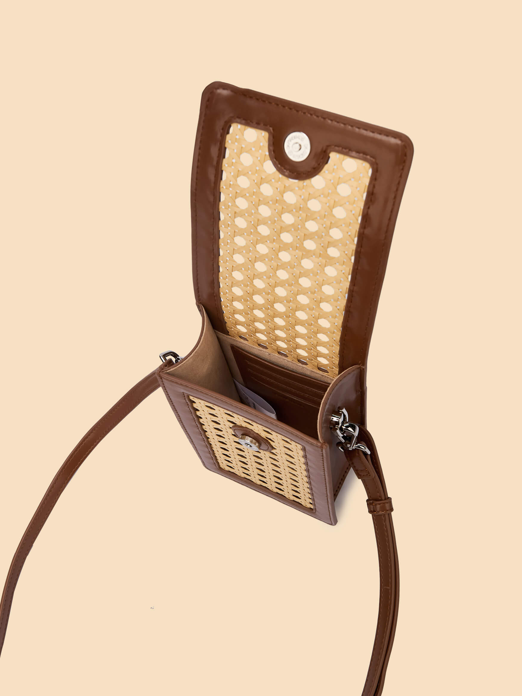 SINBONO Vera Crossbody Wallet Phone Bag Brown
