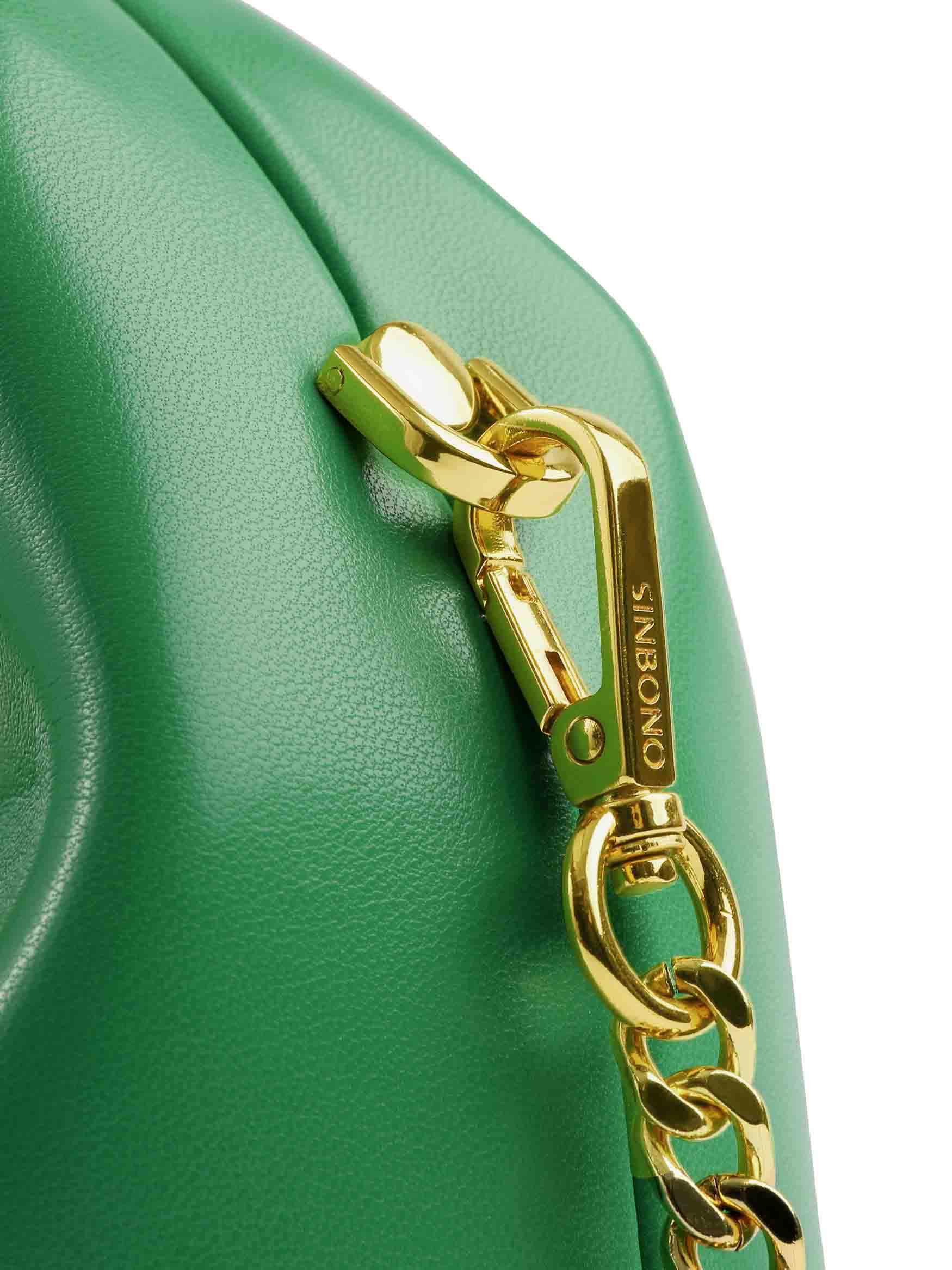 Vienna in Grass Green Vegan Leather - Side Hook