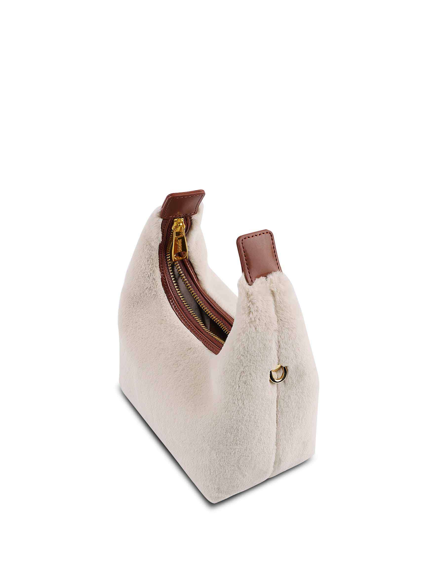 Vienna in Snow White Vegan Leather - Top Handle Close-Up