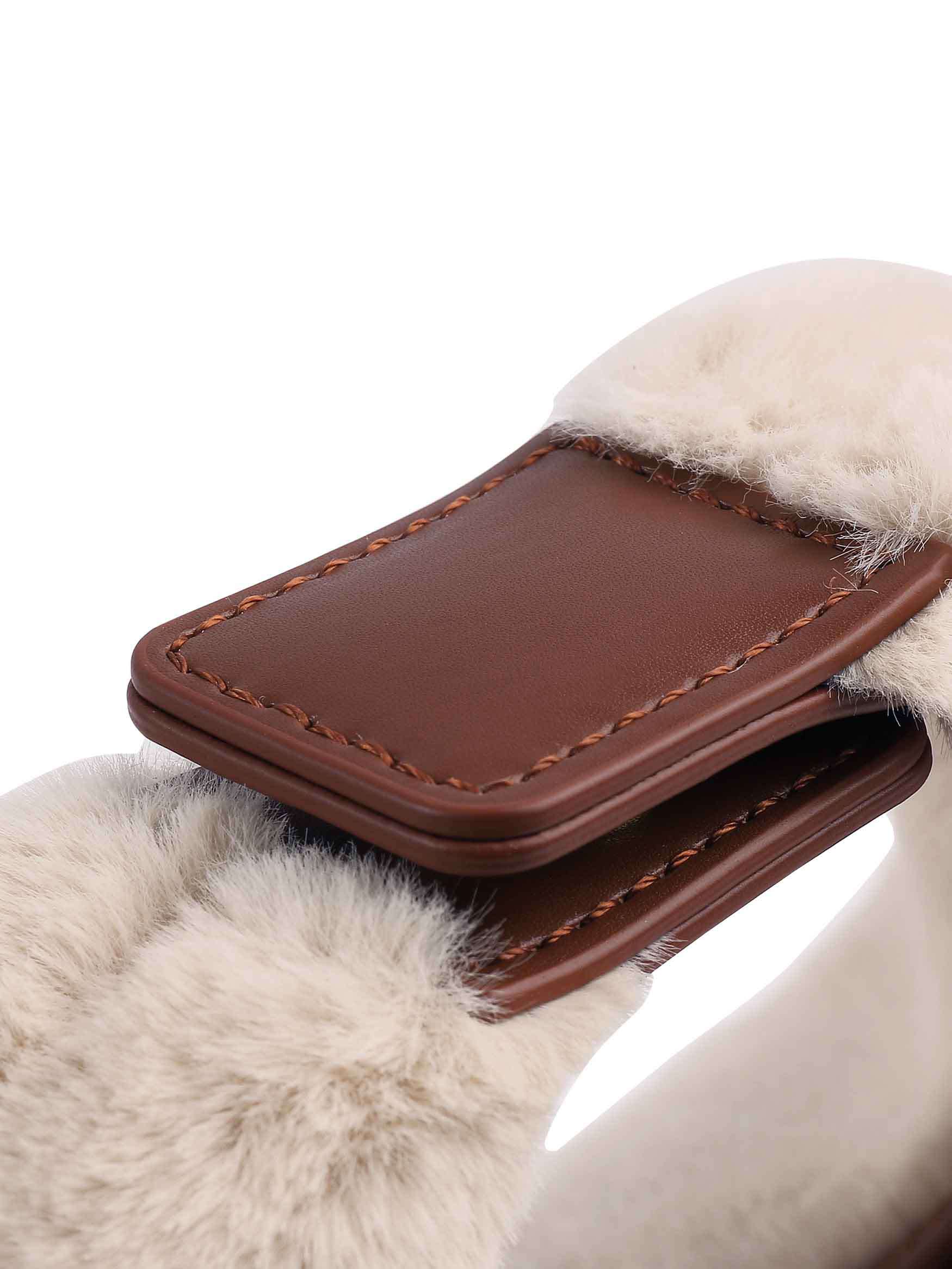 Vienna in Snow White Vegan Leather - Top Handle Close-Up