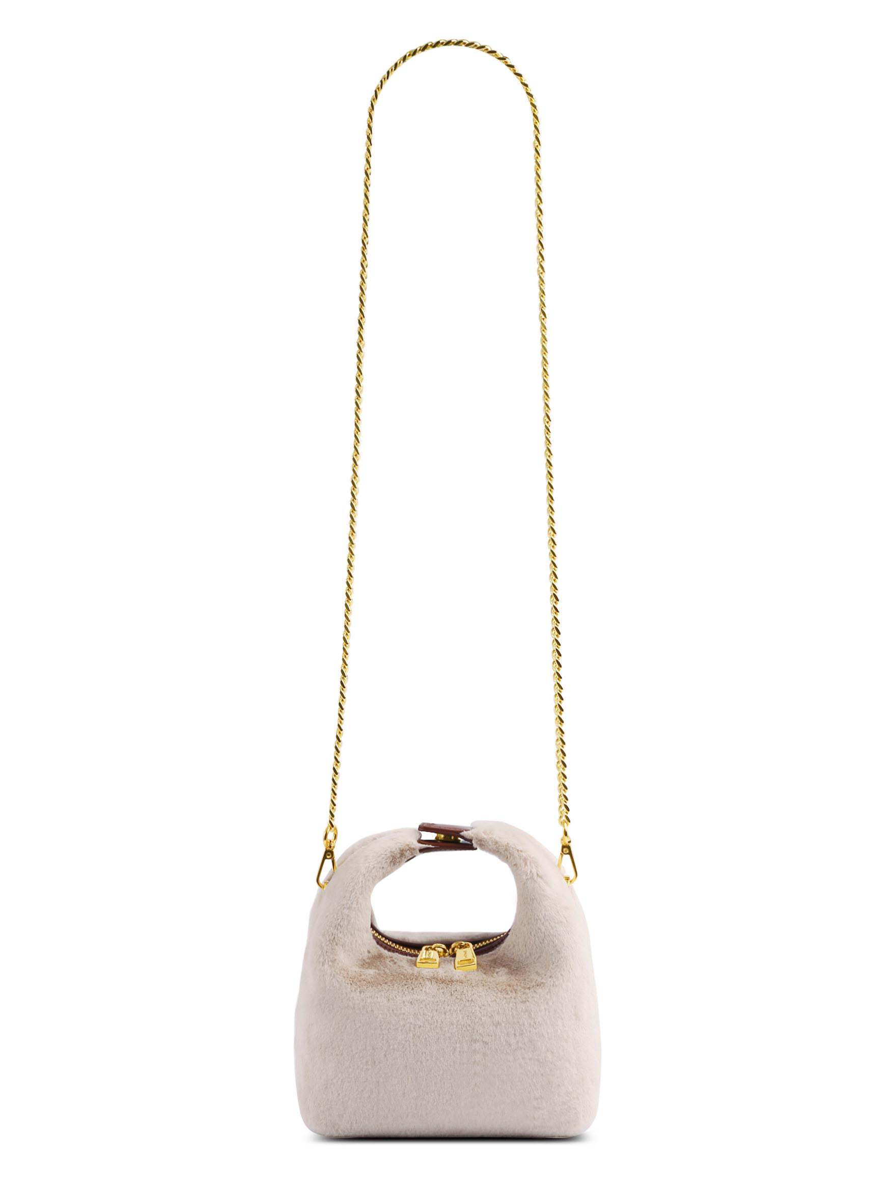 Vienna in Snow White Vegan Leather - With chain