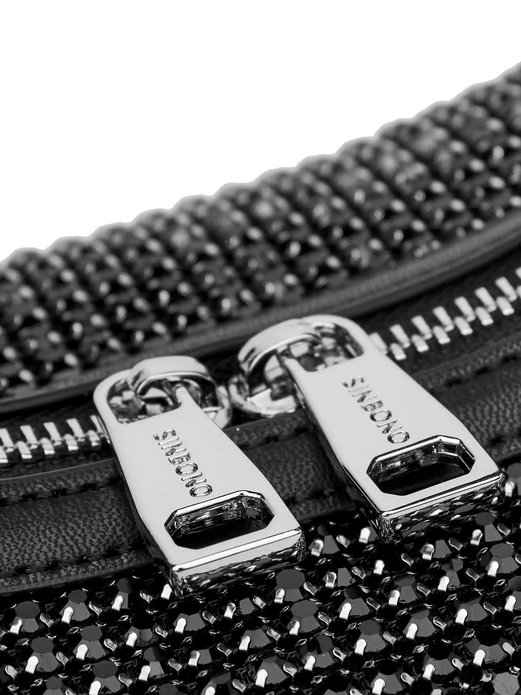 Vienna Top Handle Crossbody Bag - Black Rhinestone