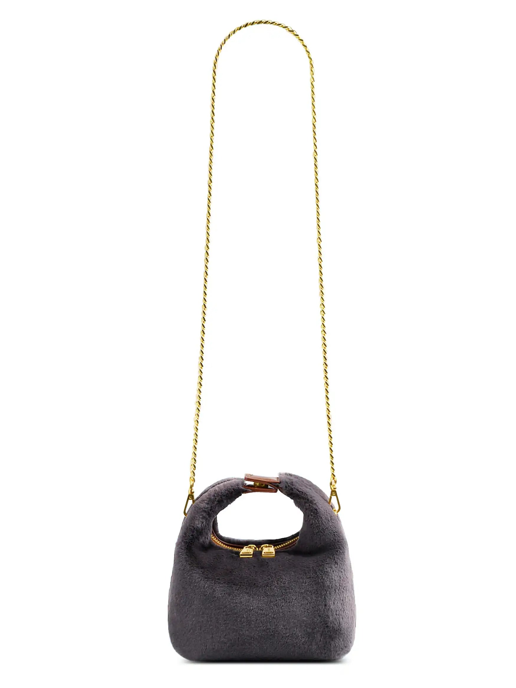 SINBONO Vienna Dark Grey Leather Handbags -Vegan Leather Women Bag