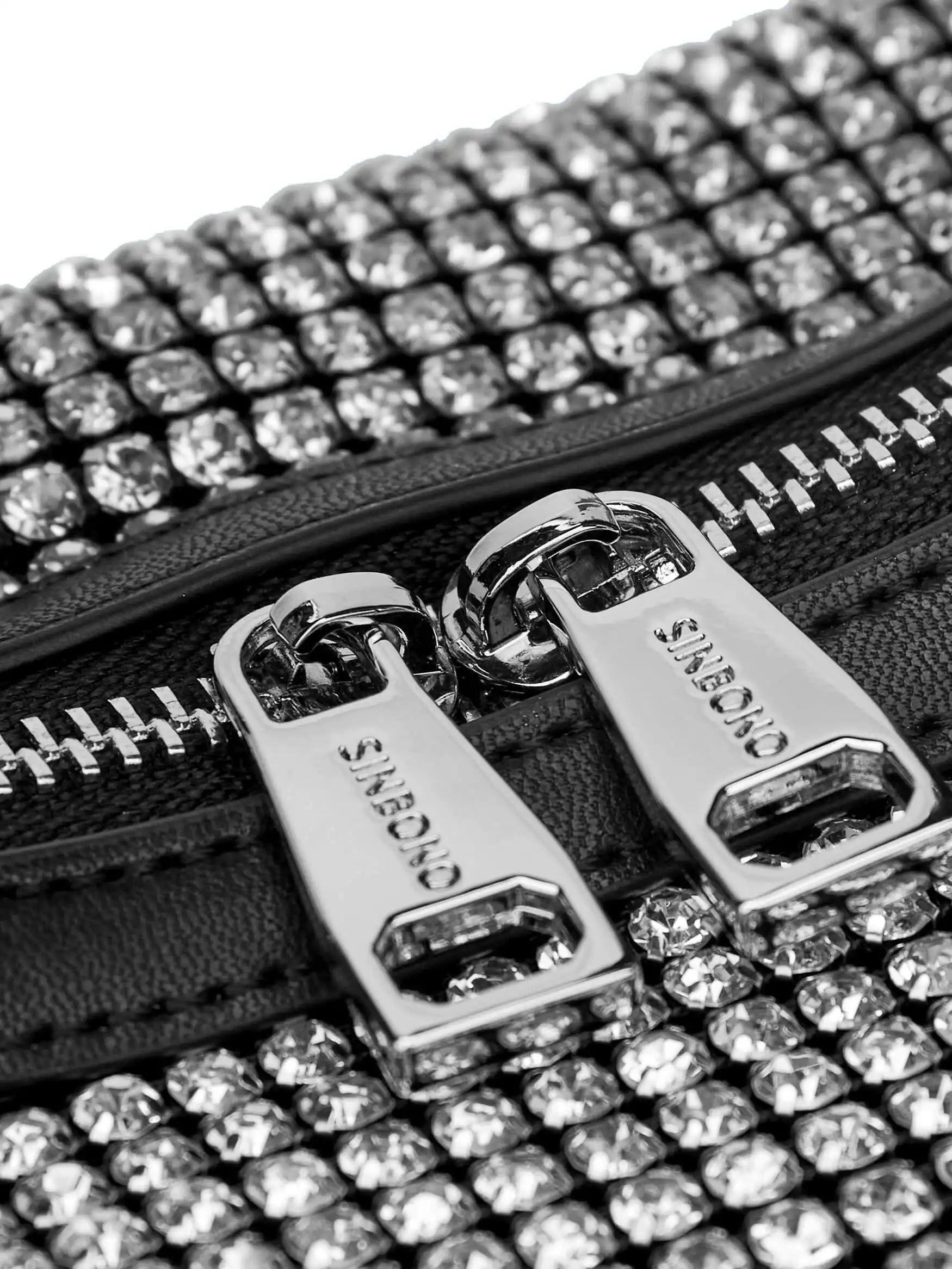 Vienna Top Handle Crossbody Bag - Silver Rhinestone