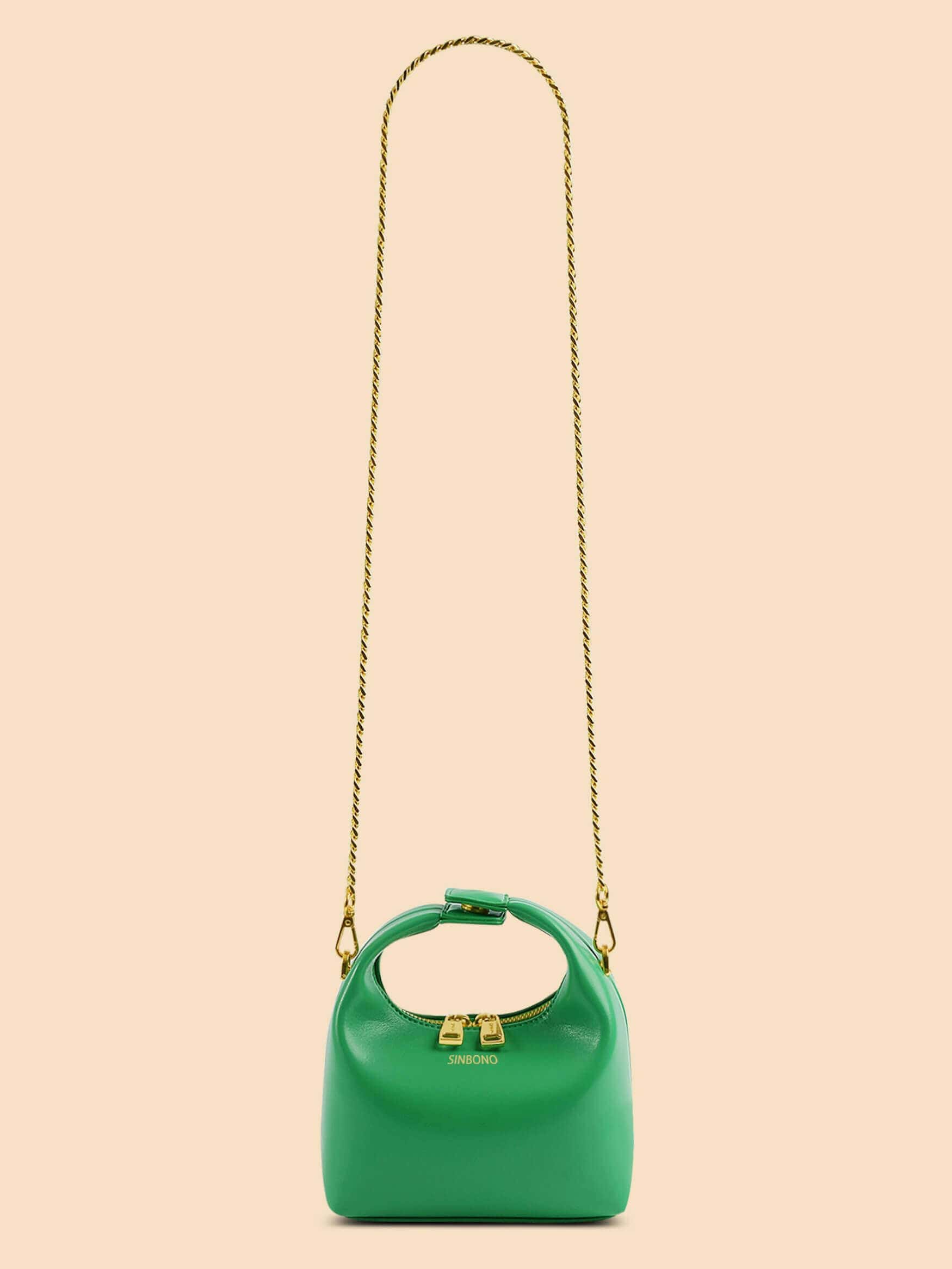 SINBONO Vienna Green Leather Handbags -Vegan Leather Women Bag