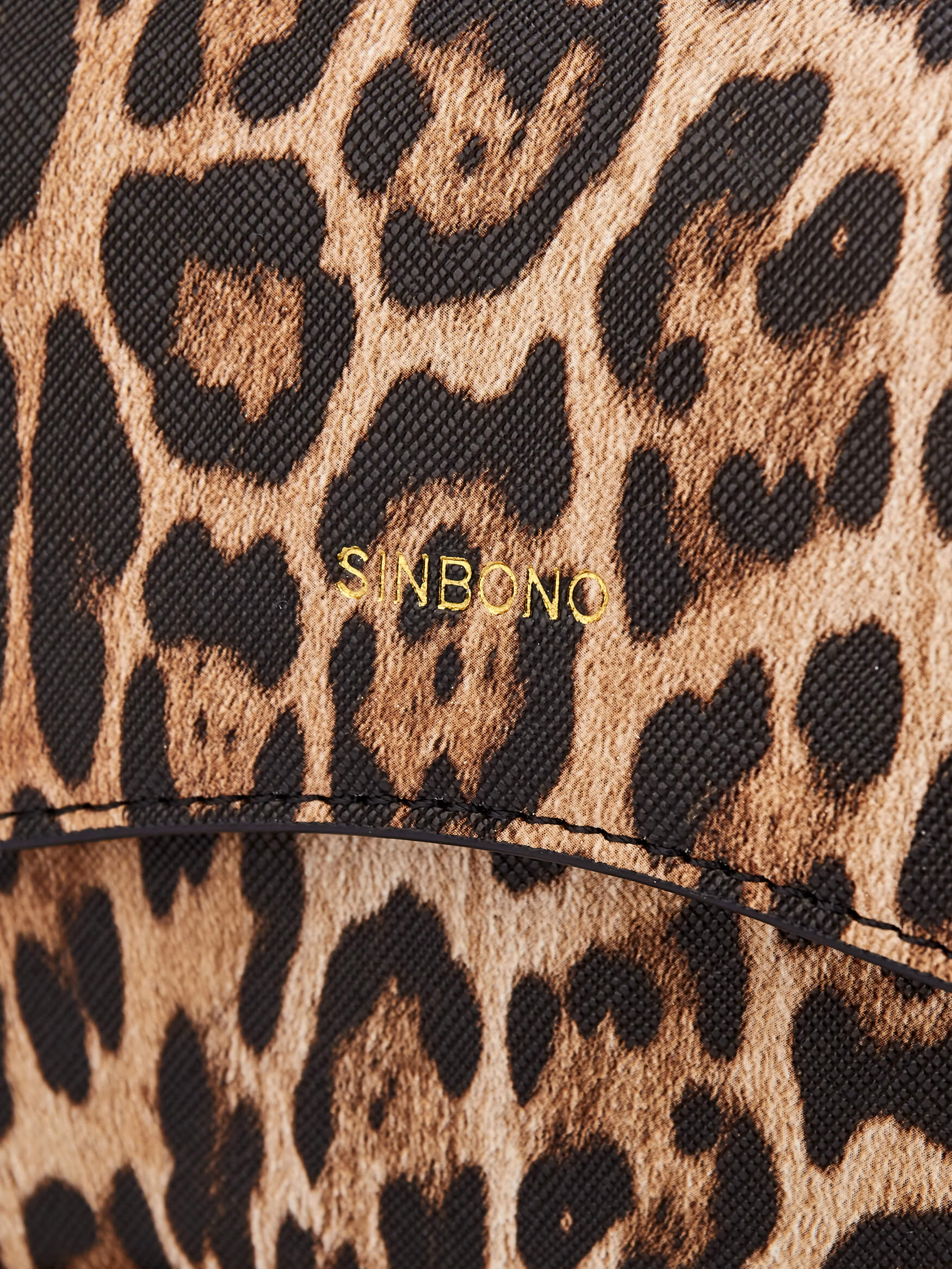 SINBONO Zoe Shoulder Bag Brown leopard print - Sustainable Leather Bag