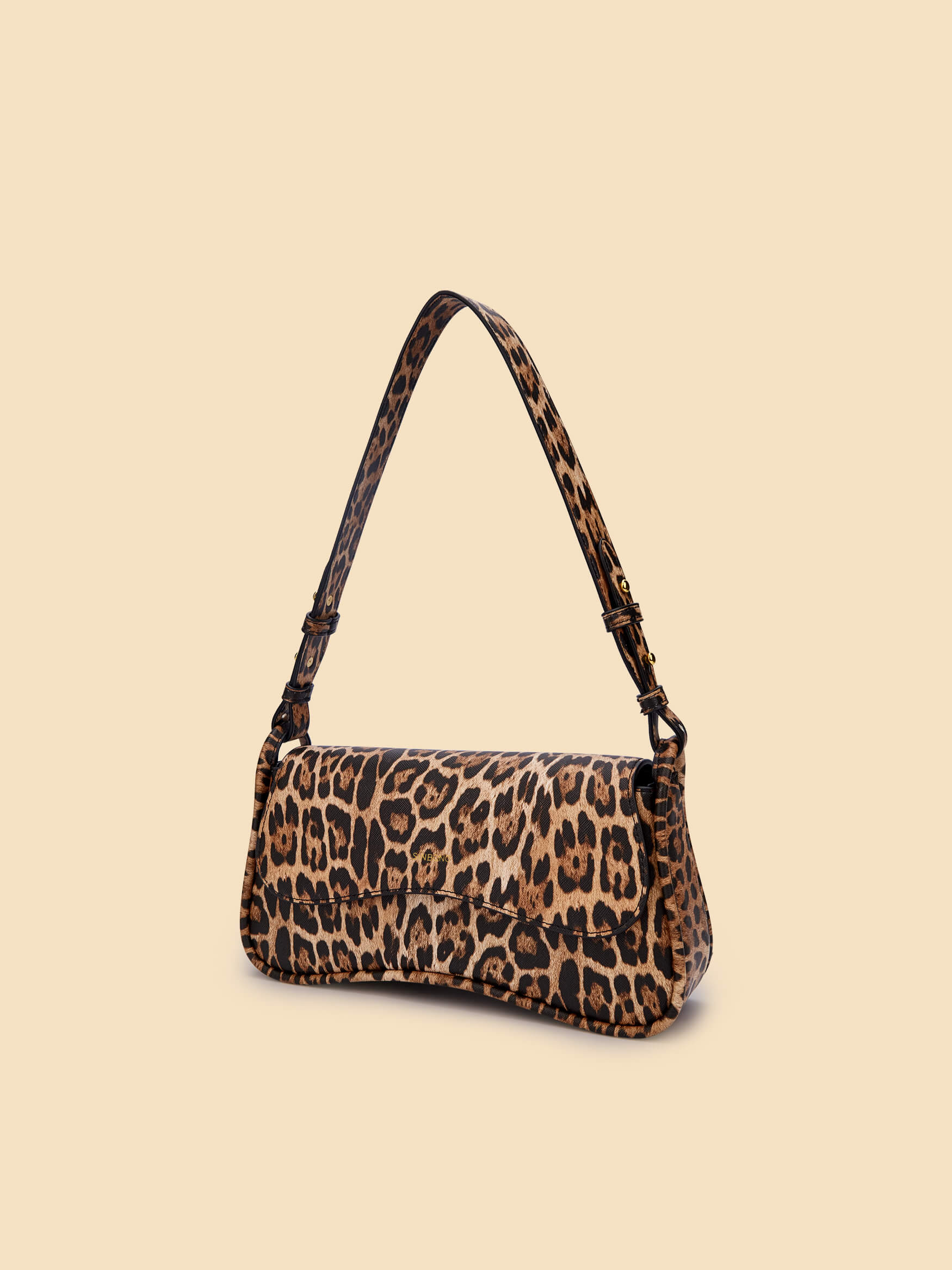 SINBONO Zoe Shoulder Bag Brown leopard print - Sustainable Leather Bag