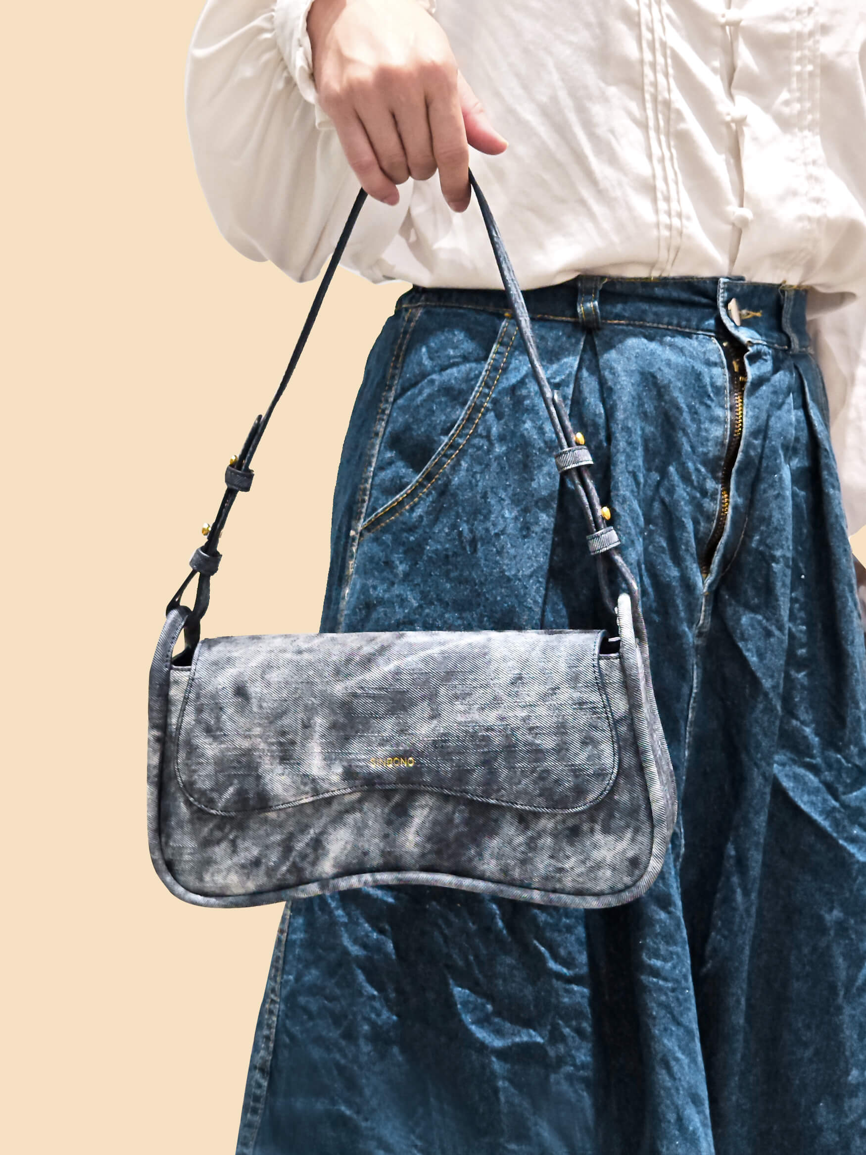 SINBONO Zoe Shoulder Bag Deep Blue - Sustainable Leather Bag
