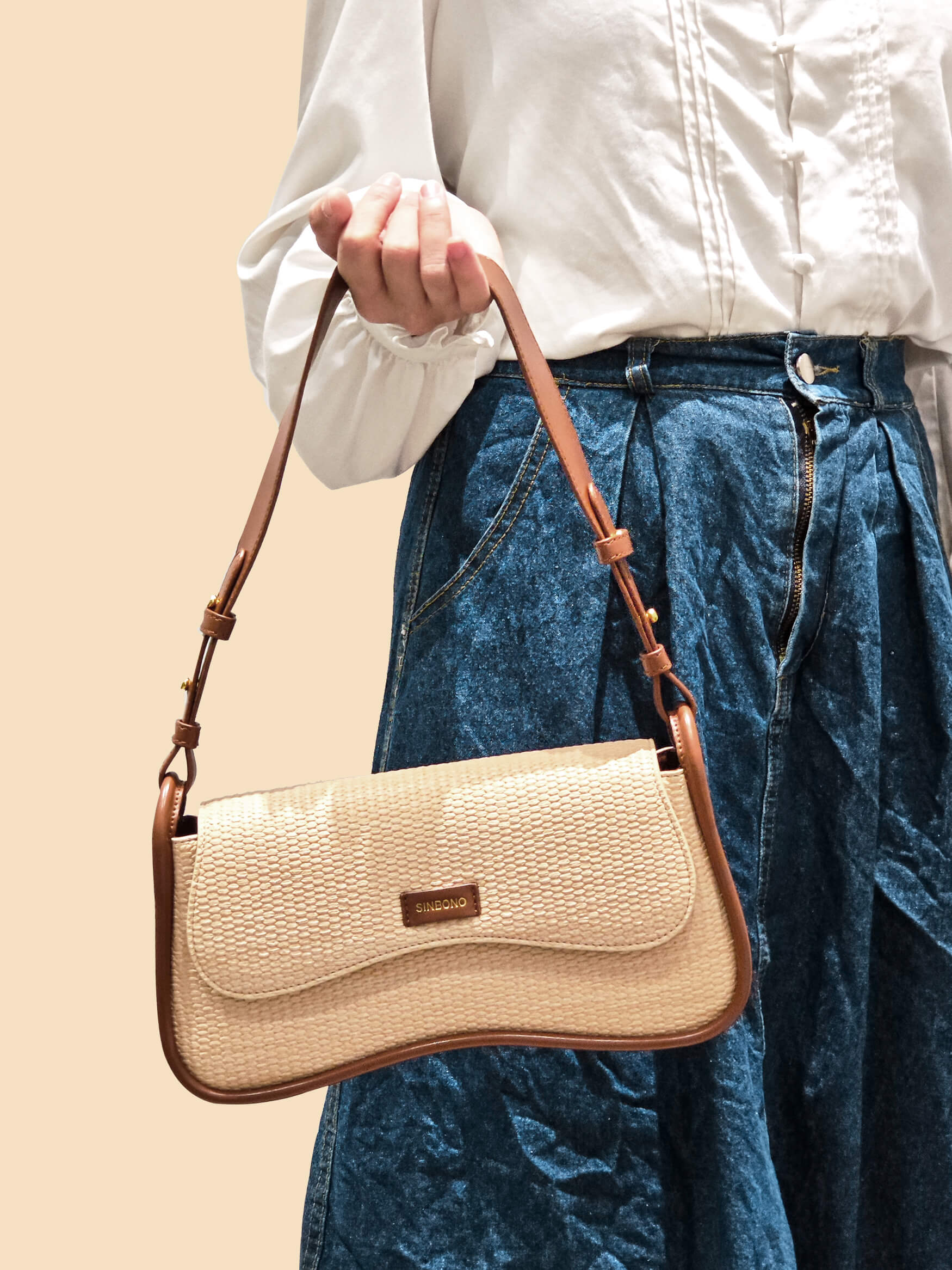 SINBONO Zoe Shoulder Bag Milk Yellow - Sustainable Leather Bag