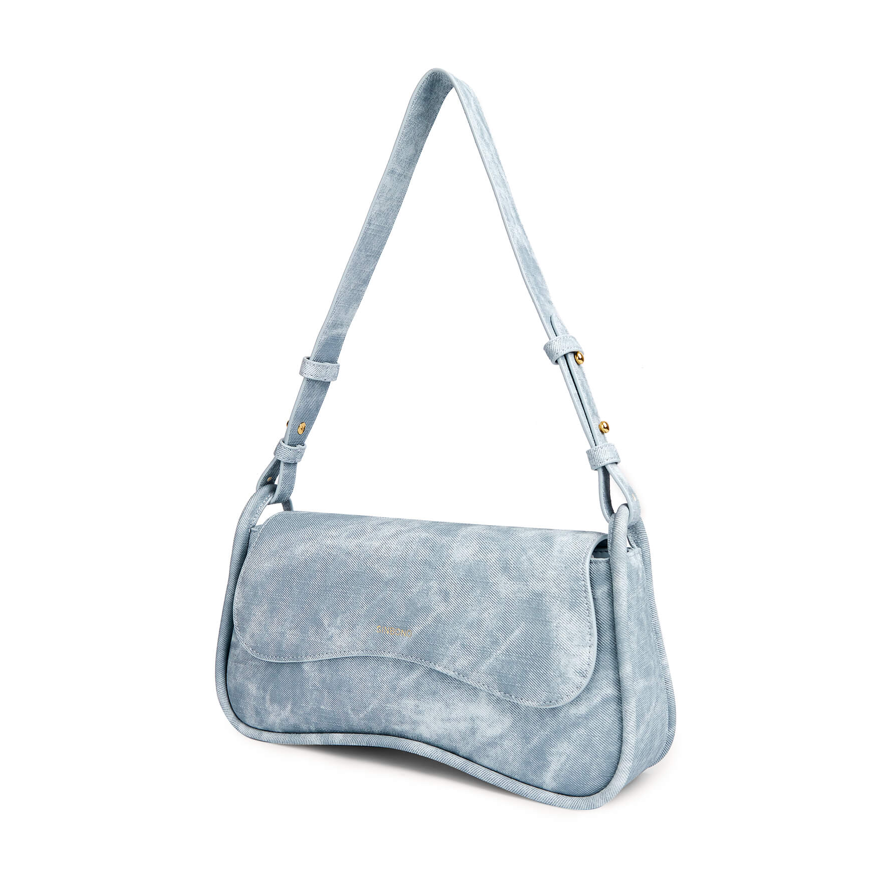 SINBONO Zoe Shoulder Bag Mist Blue - Sustainable Leather Bag