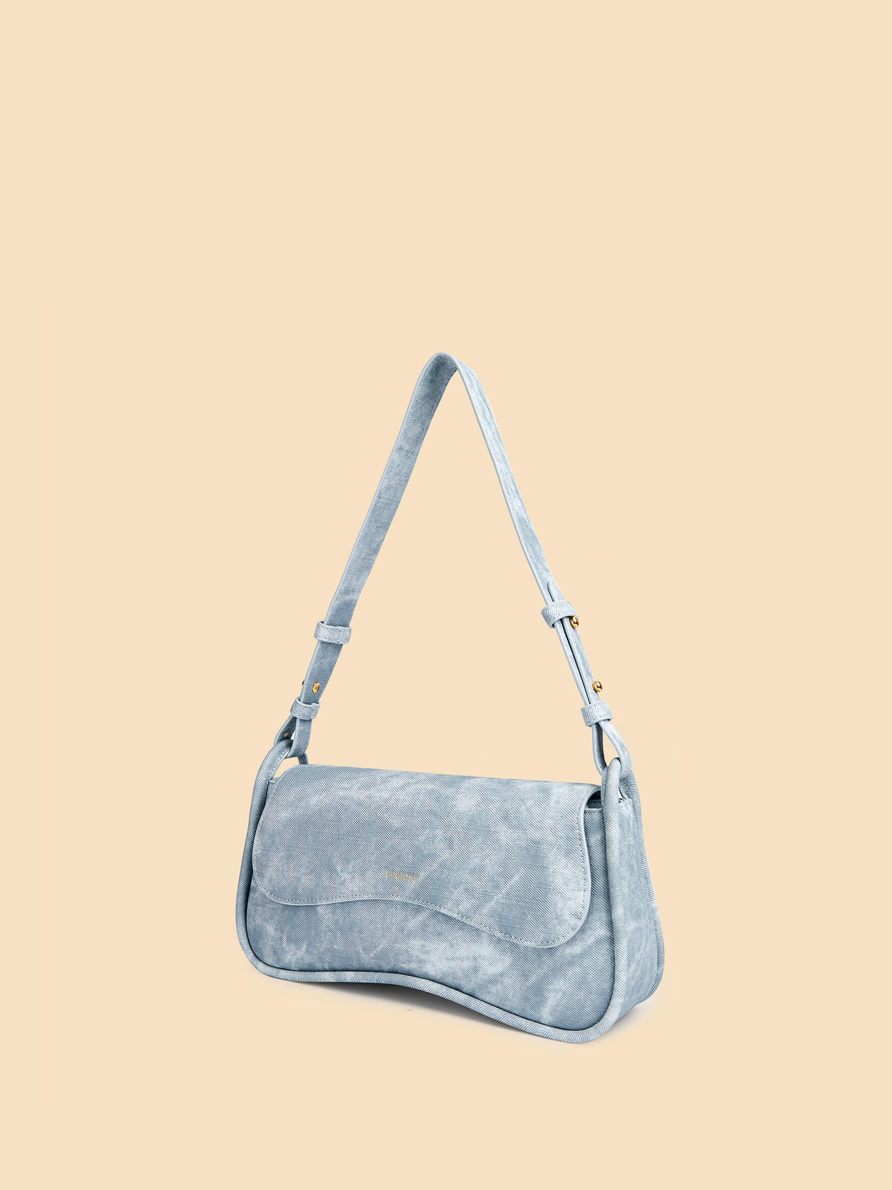 SINBONO Zoe Shoulder Bag Mist Blue - Sustainable Leather Bag