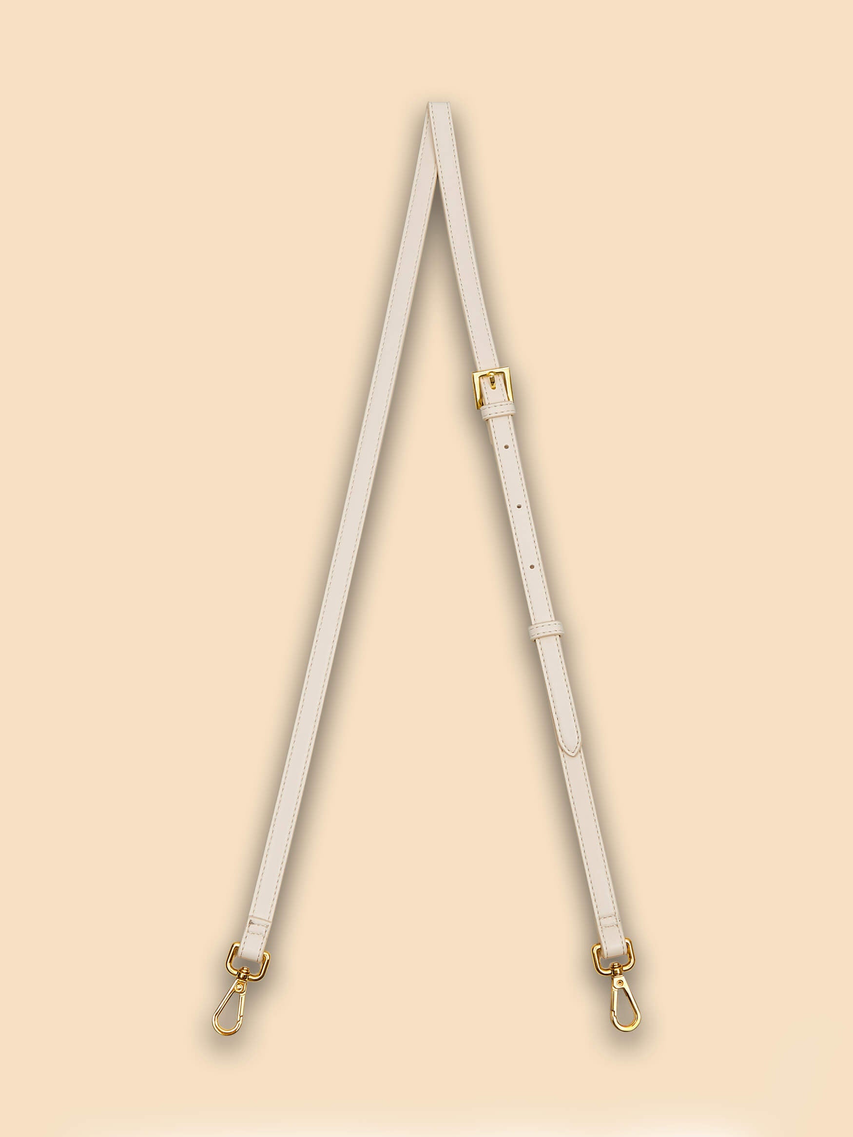 SINBONO Long Shoulder Strap Ivory -Best Vegan Leather Strap For Crossbody