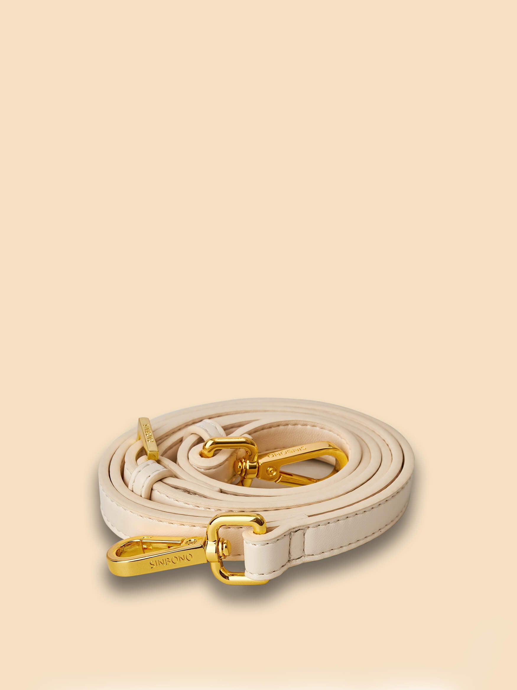 SINBONO Long Shoulder Strap Ivory -Best Vegan Leather Strap For Crossbody