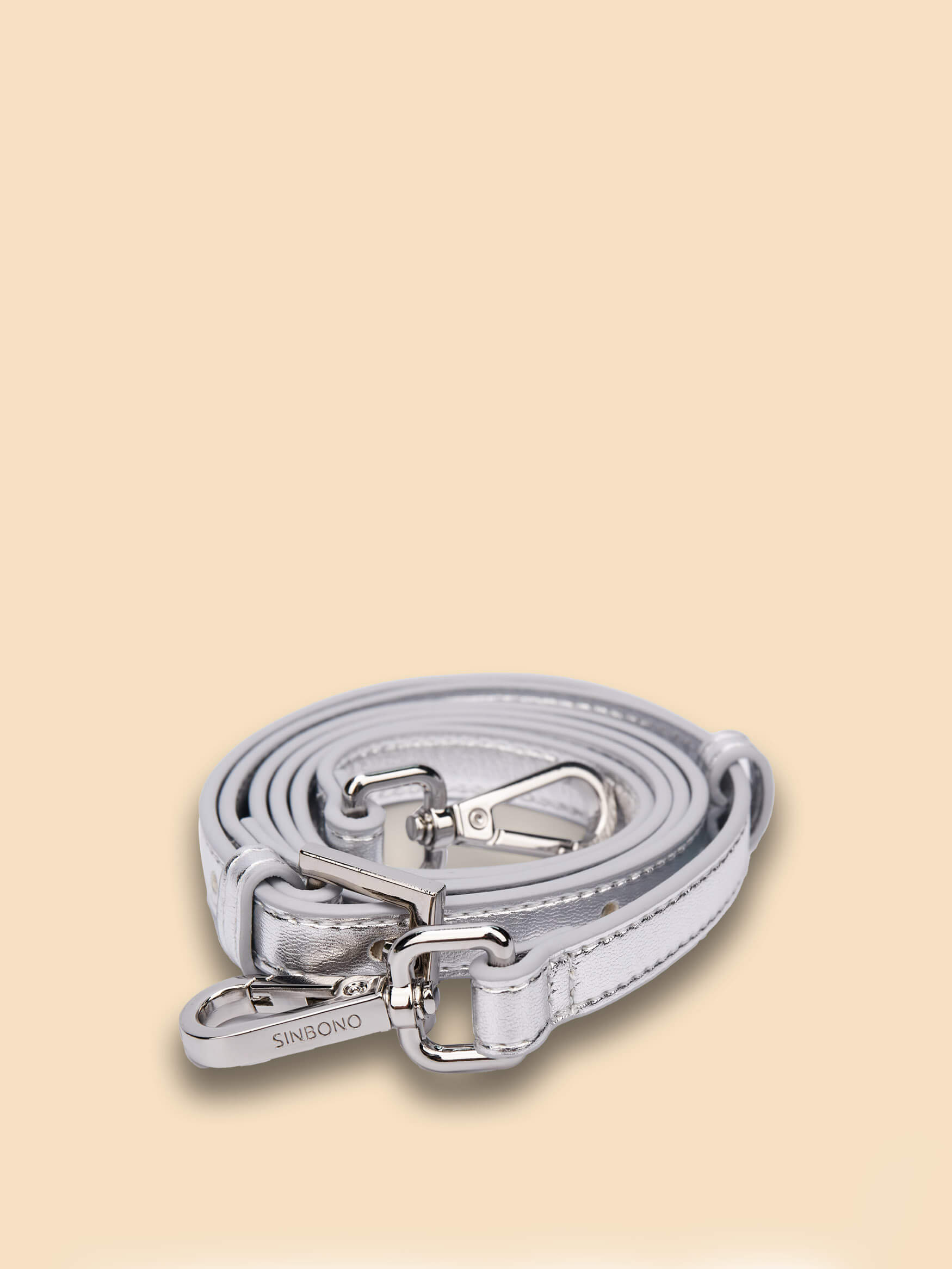 SINBONO Long Silver Shoulder Strap - Purse with Shoulder Strap