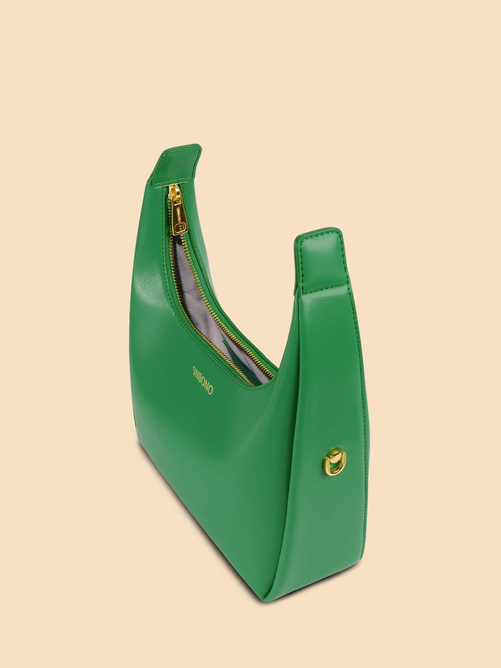 SINBONO Vienna Medium-Sized Grass Green Vegan Leather Purses