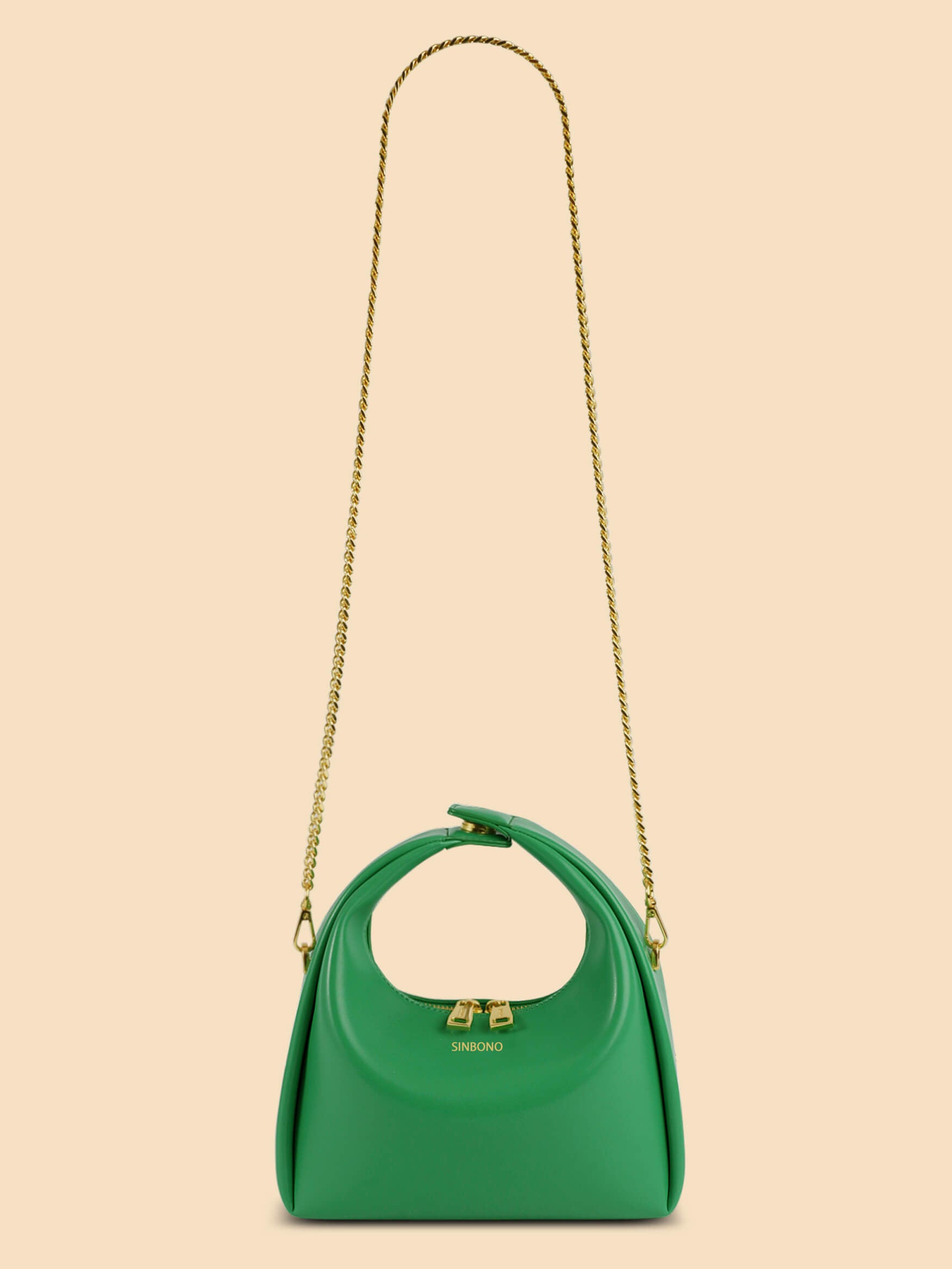 SINBONO Vienna Medium-Sized Grass Green Vegan Leather Purses