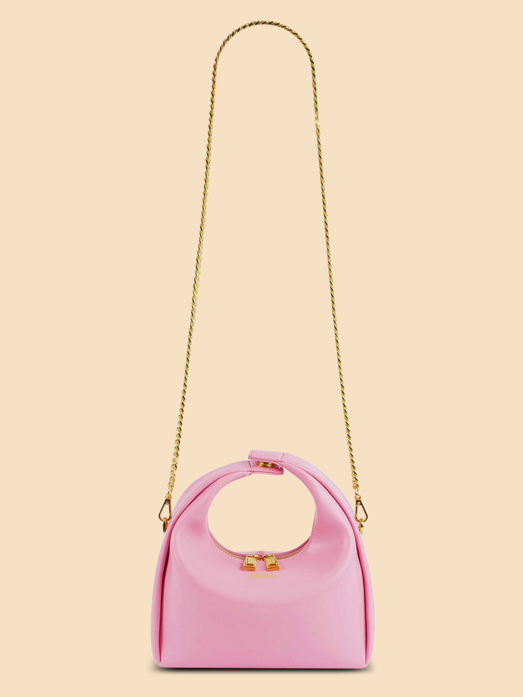 SINBONO Vienna Medium-Sized Pink Vegan Leather Purses