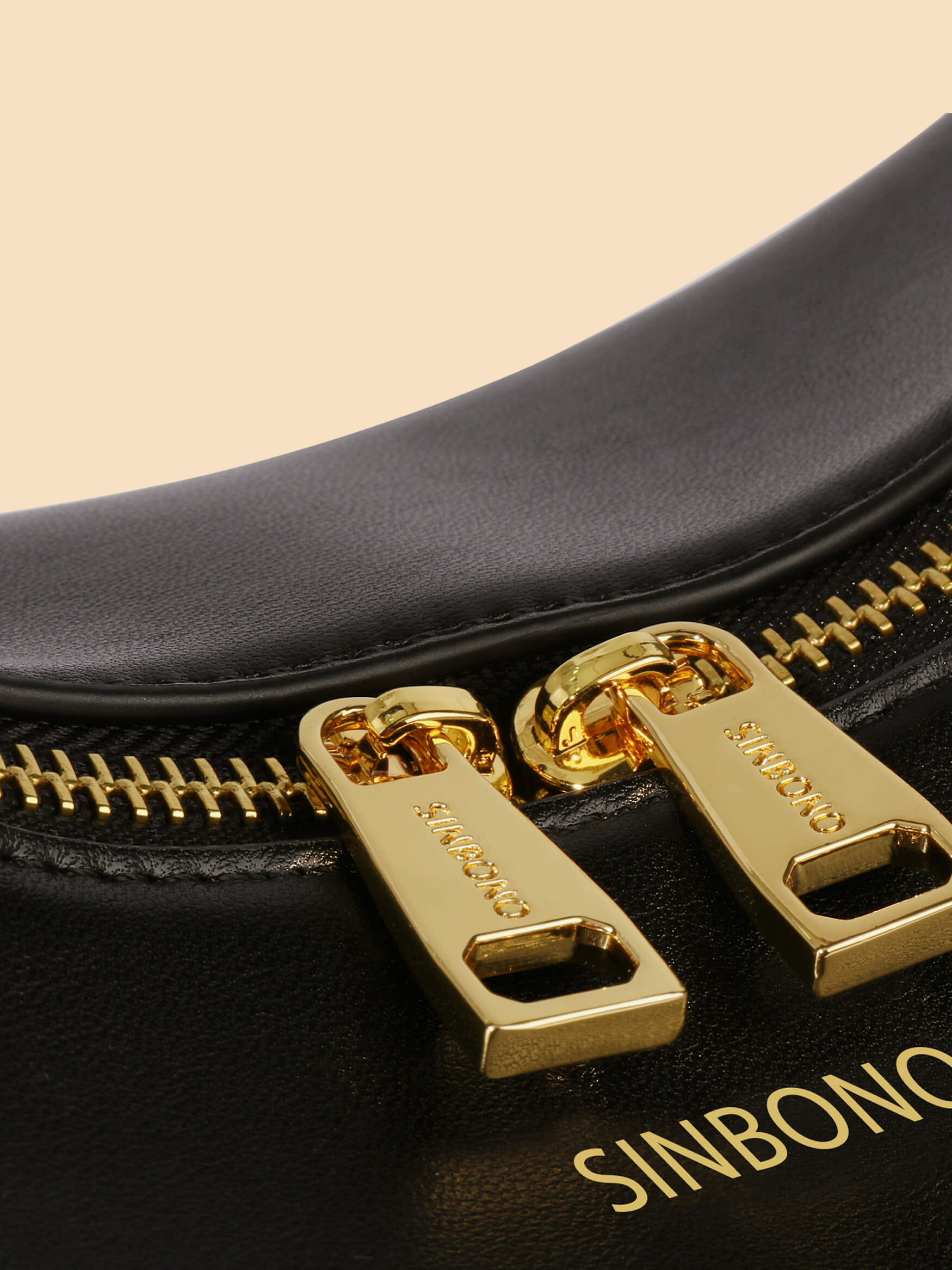 SINBONO Vienna Medium-Sized Black Vegan Leather Purses