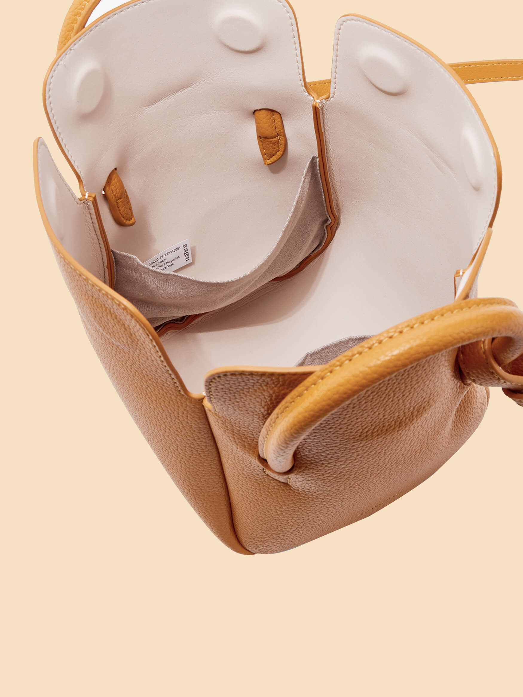 SINBONO Selena Ruched Hobo Handle Crossbody Bag Beer