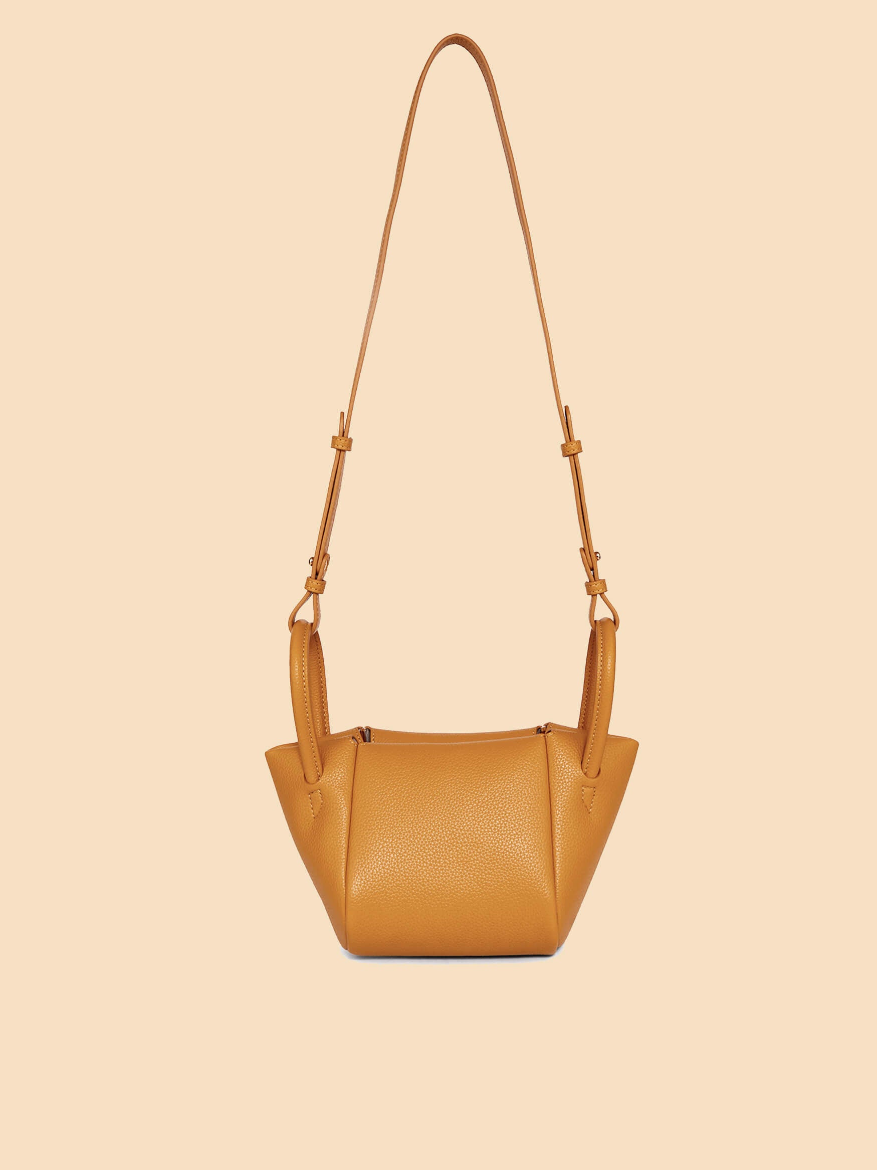 SINBONO Selena Ruched Hobo Handle Crossbody Bag Beer