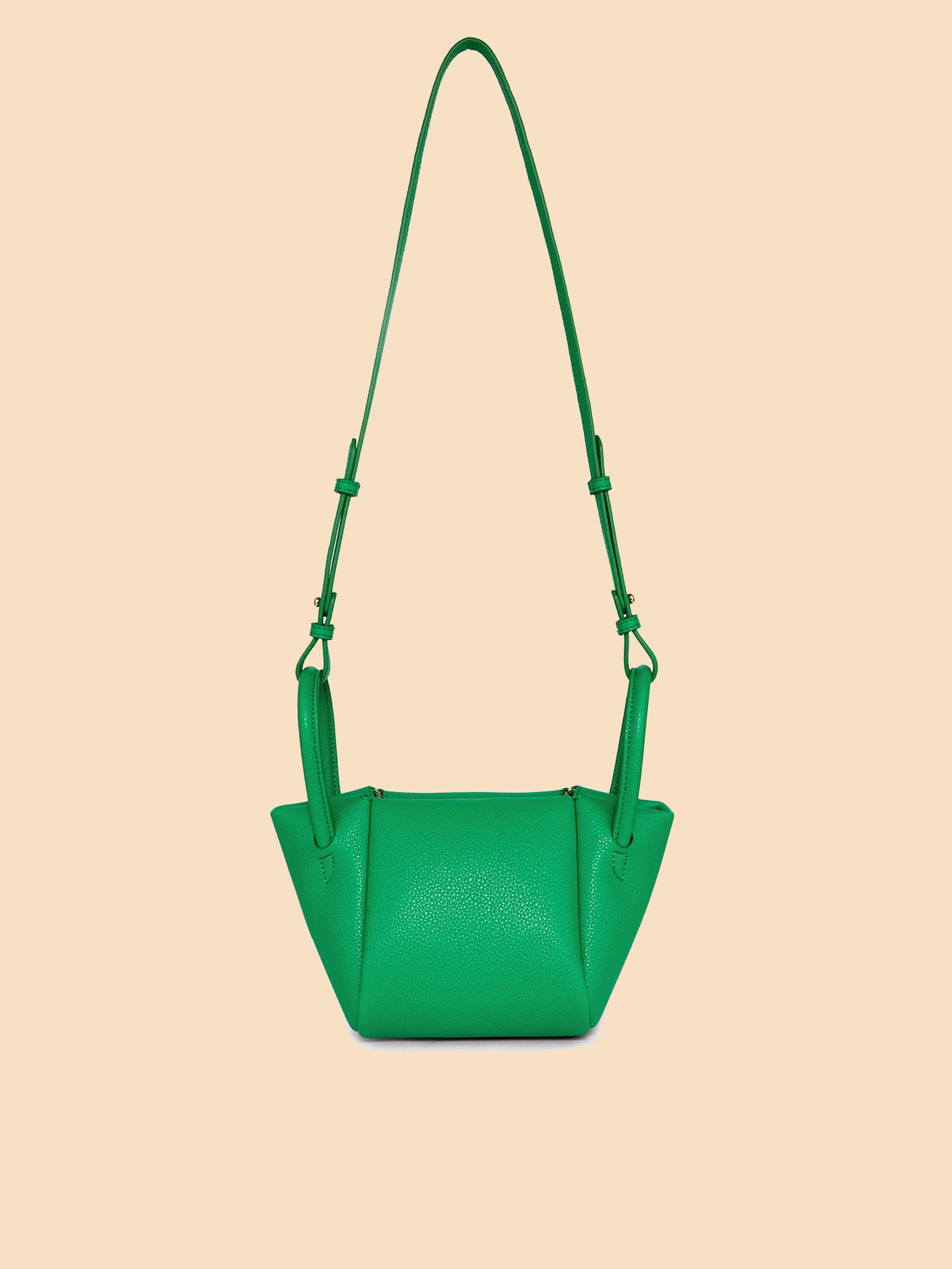 SINBONO Selena Ruched Hobo Handle Crossbody Bag Grass Green