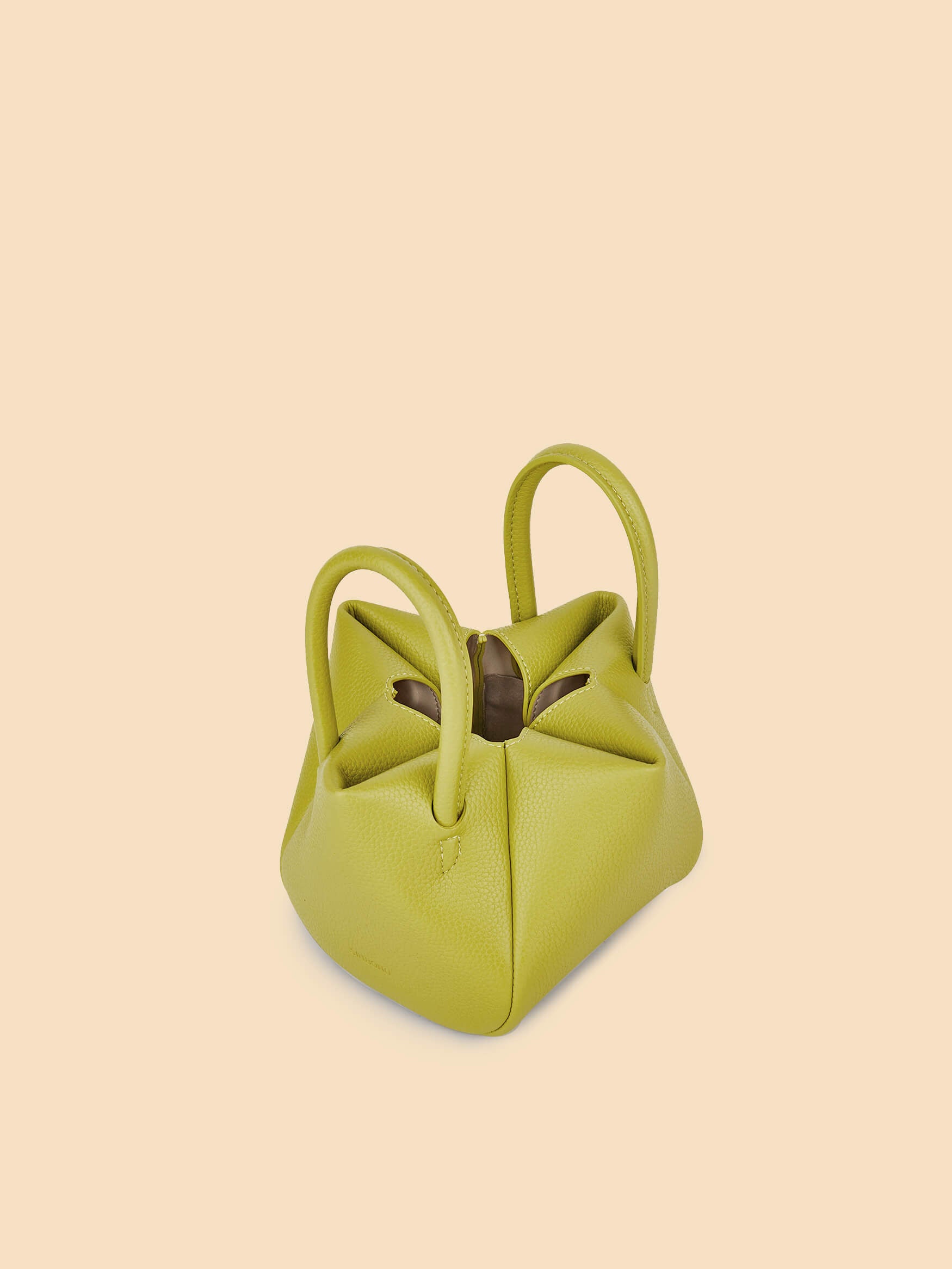 SINBONO Selena Ruched Hobo Handle Crossbody Bag Lime Green