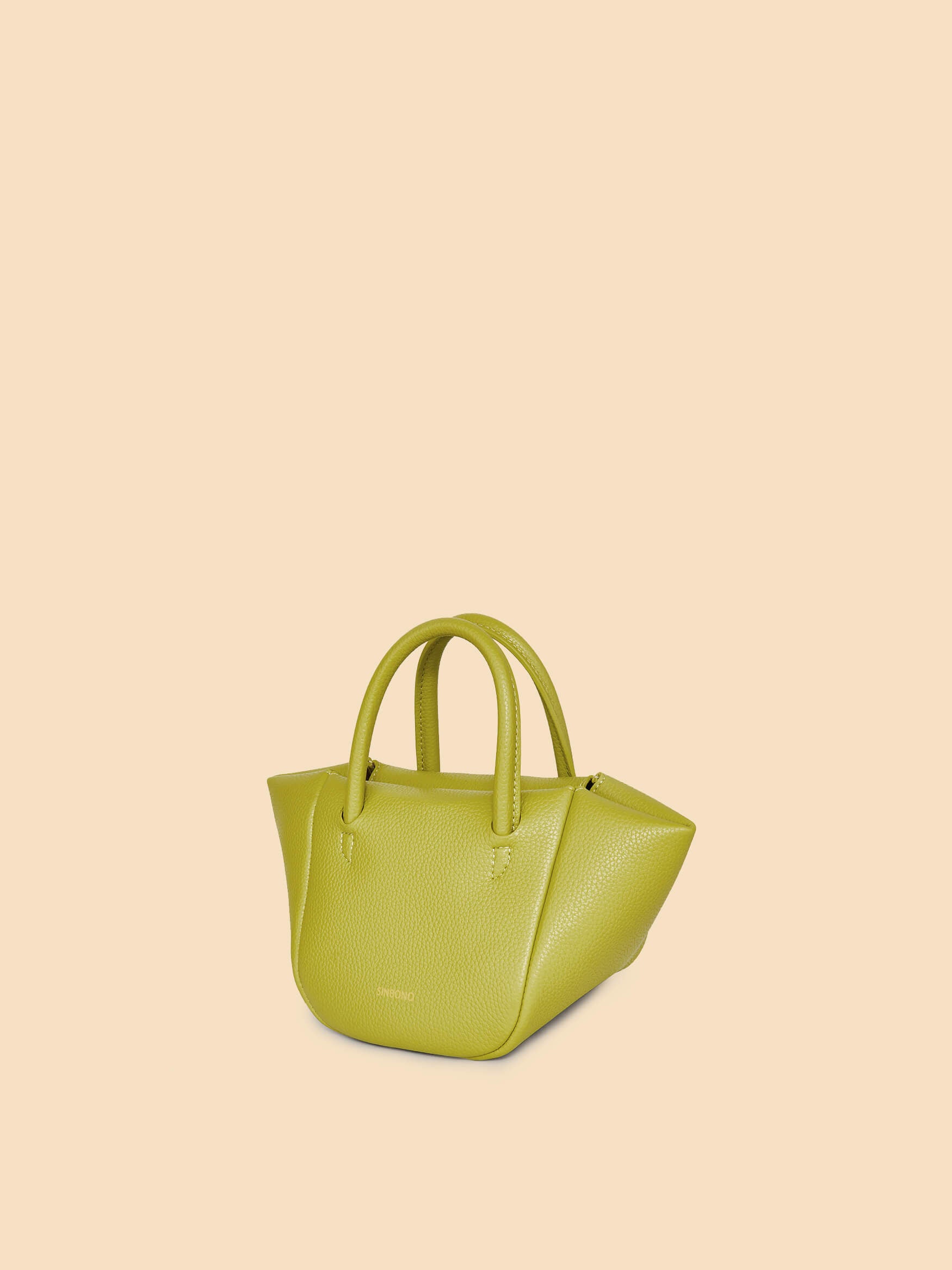 SINBONO Selena Ruched Hobo Handle Crossbody Bag Lime Green