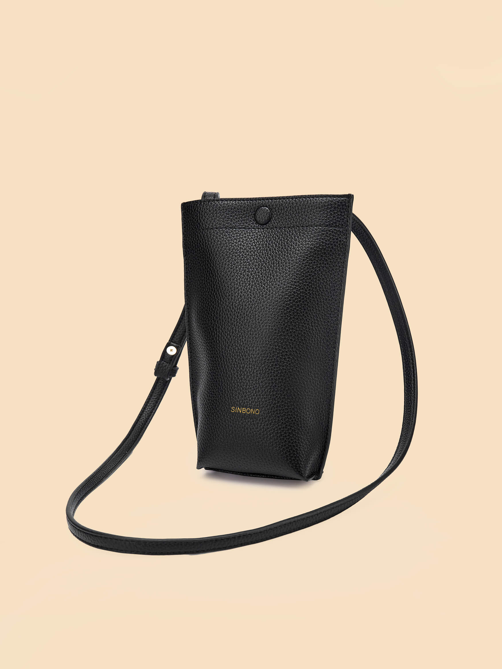 SINBONO Black Crossbody Bag- High-quality Soft Vegan Leather Bag