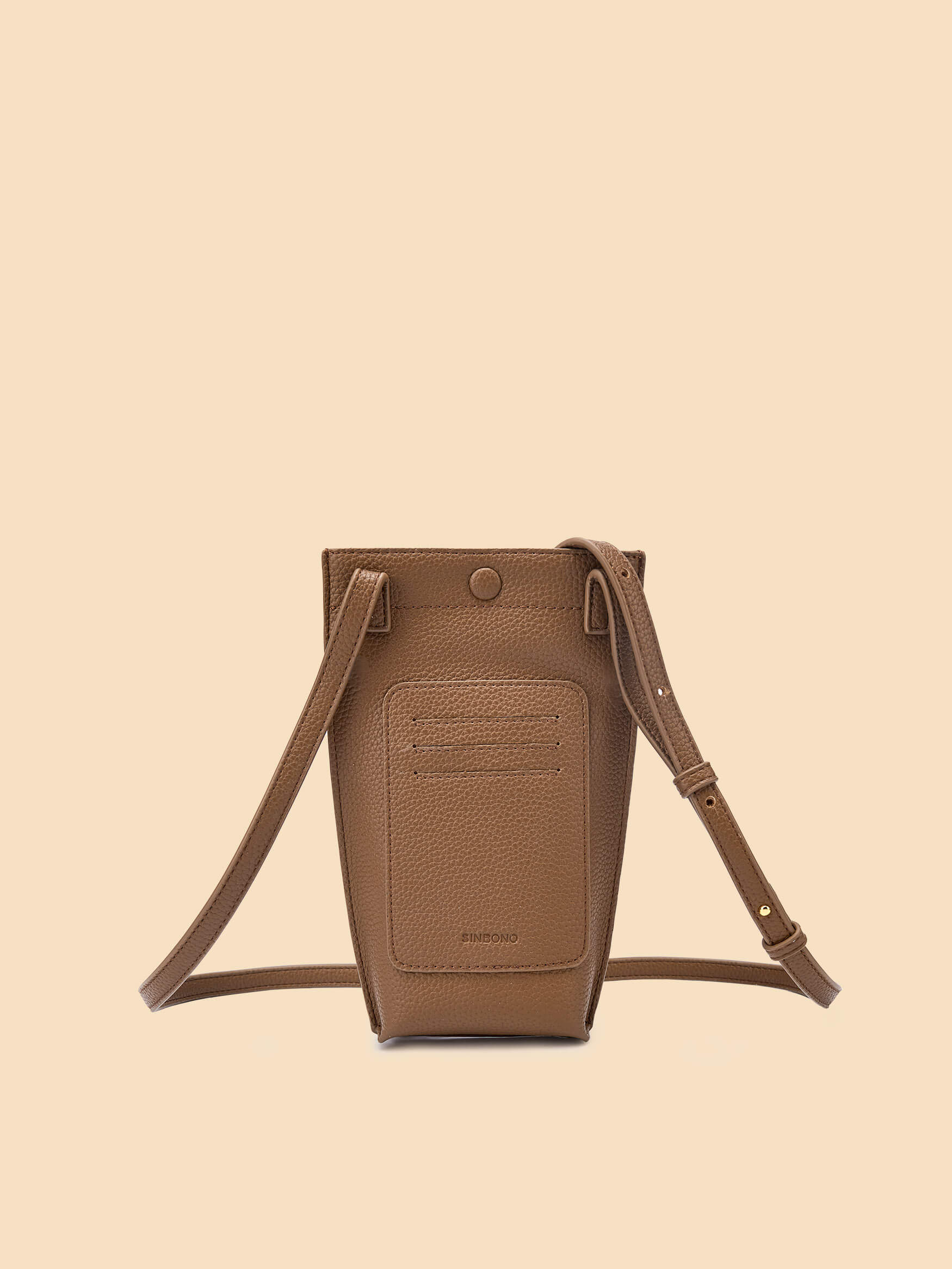 SINBONO Brown Crossbody Bag- High-quality Soft Vegan Leather Bag