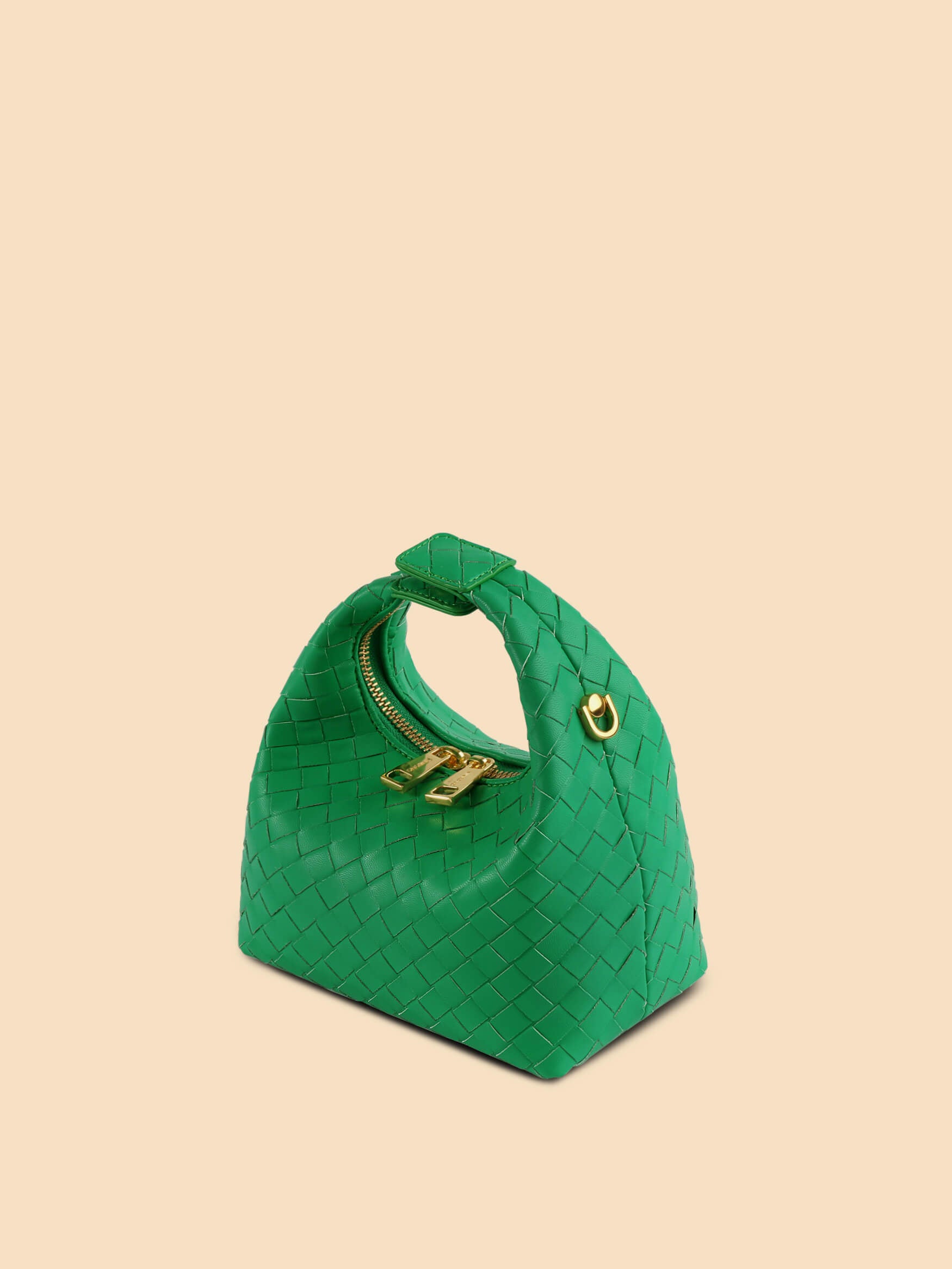 SINBONO Vienna Green Braided Leather Handbags -Vegan Leather Women Bag