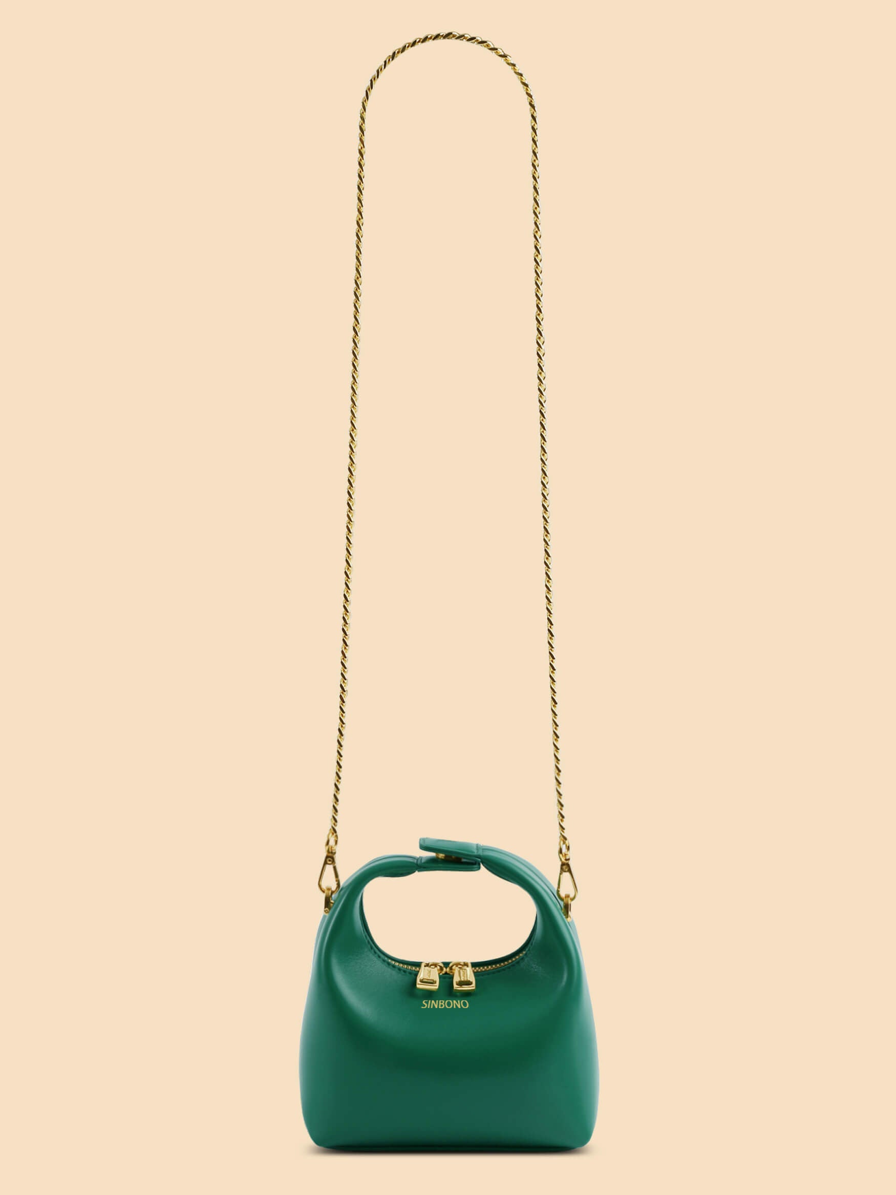 SINBONO Vienna Green Leather Handbags -Vegan Leather Women Bag