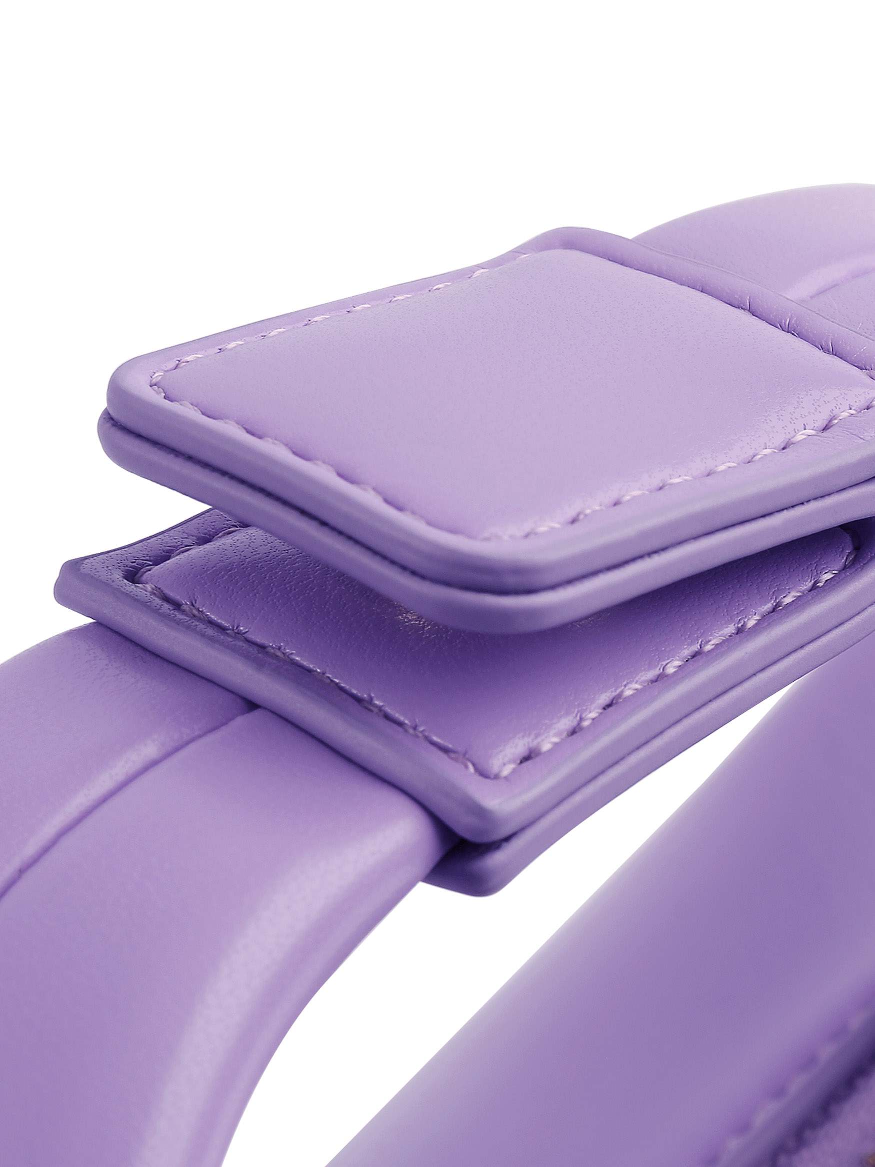 Vienna in Purple Vegan Leather - Top Handle Close-Up